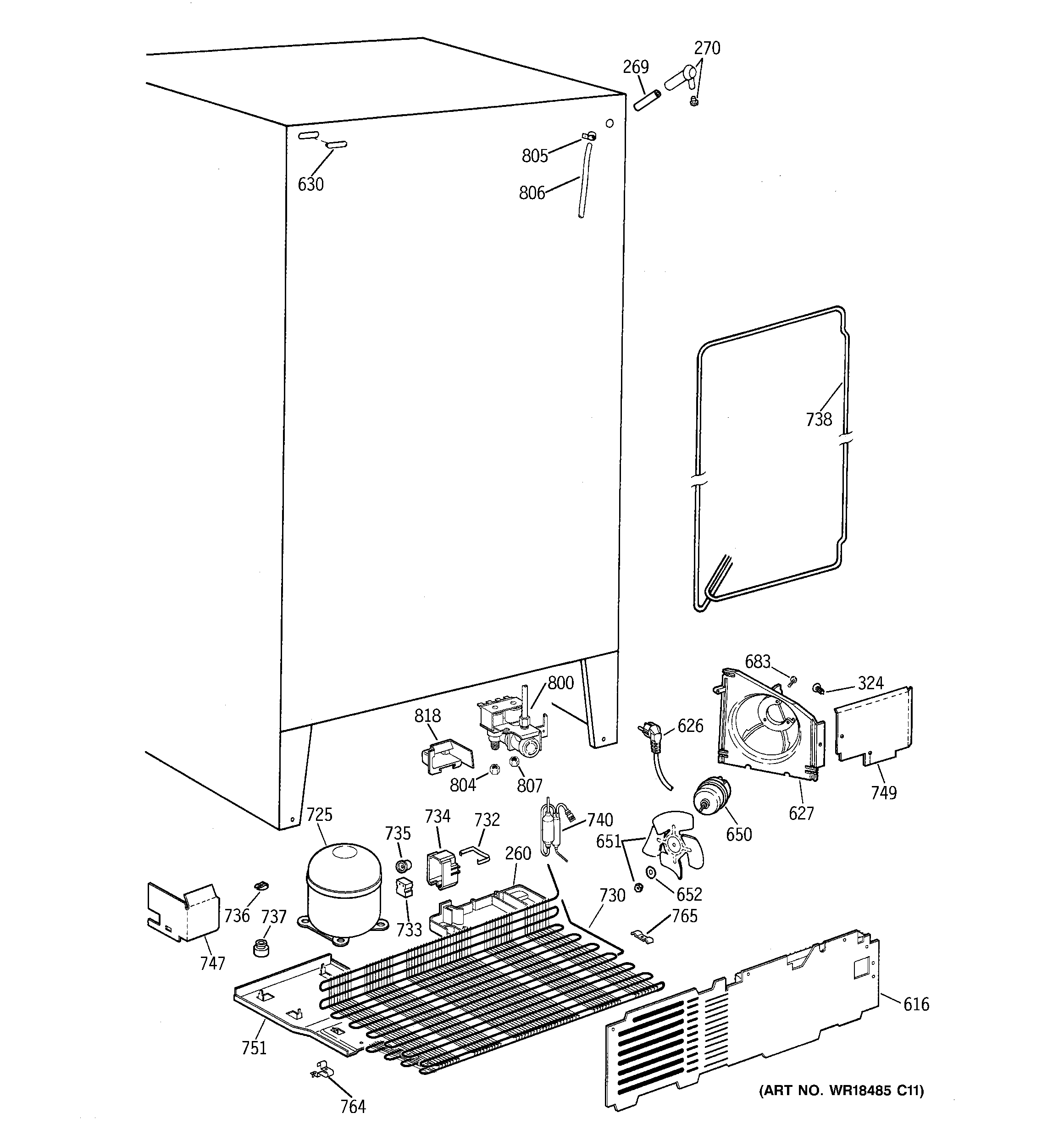 GE MRSC20KWBAAD unit parts diagram