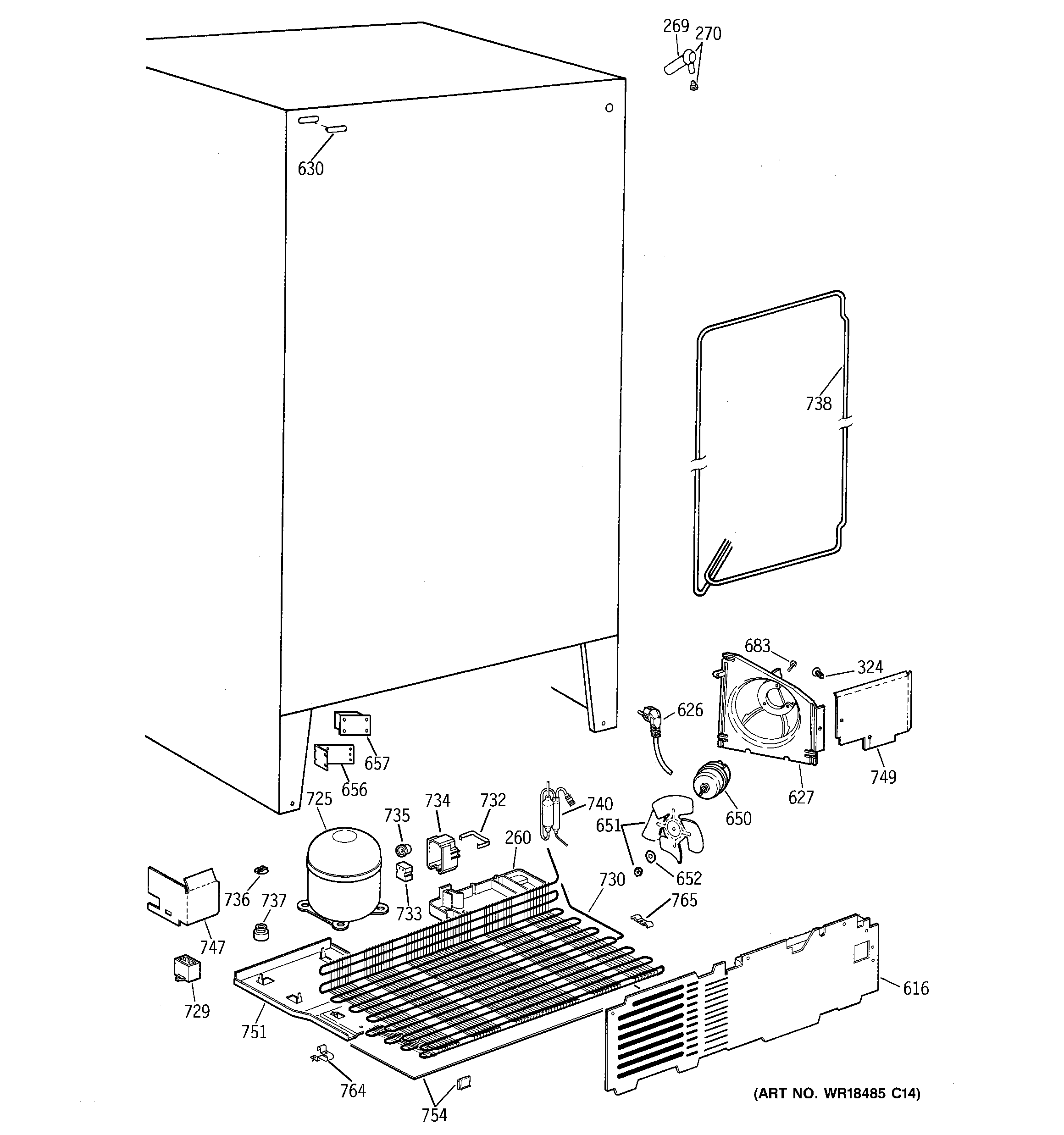GE MSG20GABAWW unit parts diagram