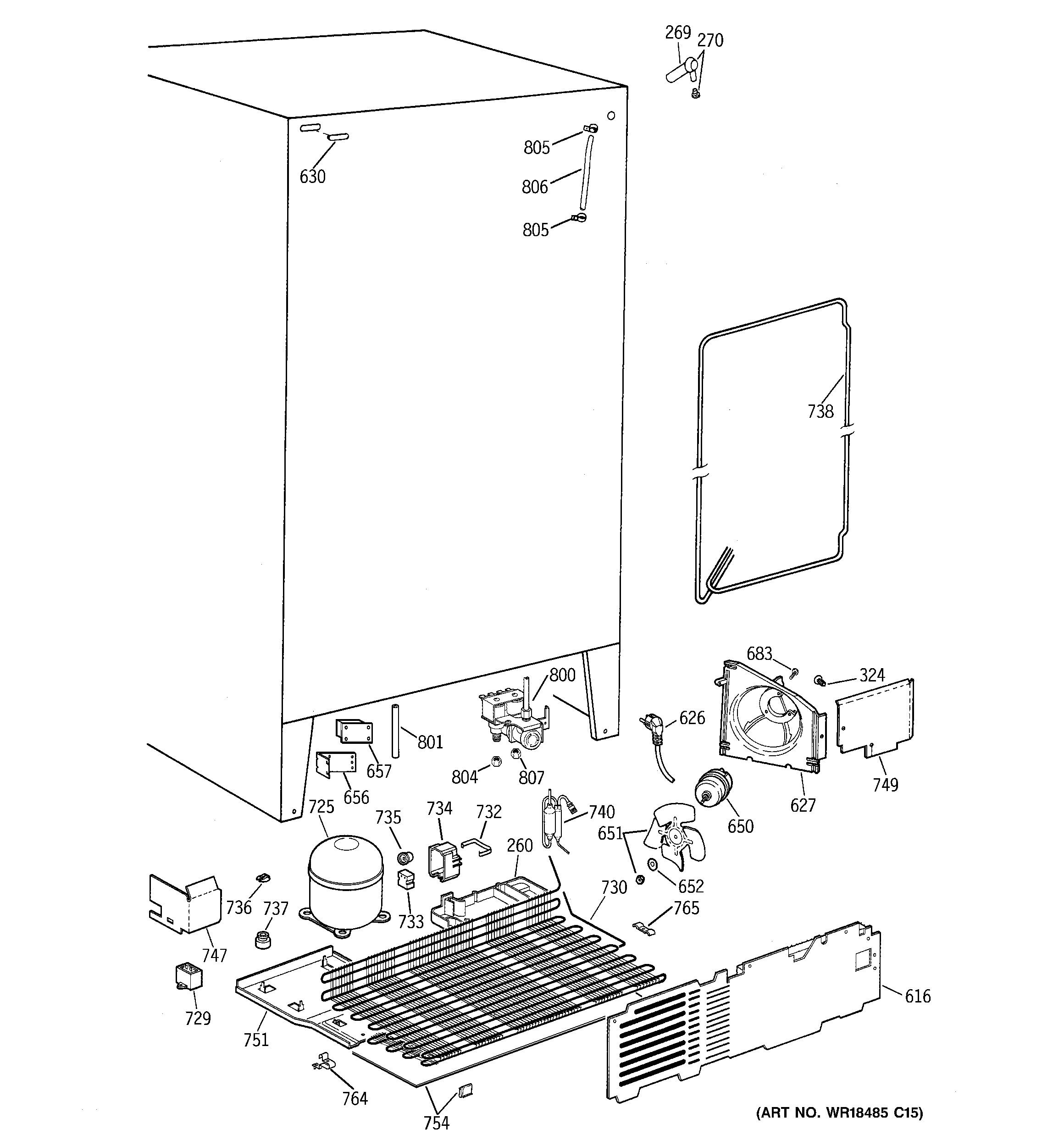 GE MSG25GRBAWW unit parts diagram