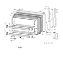GE MTX21DABLRAA freezer door diagram