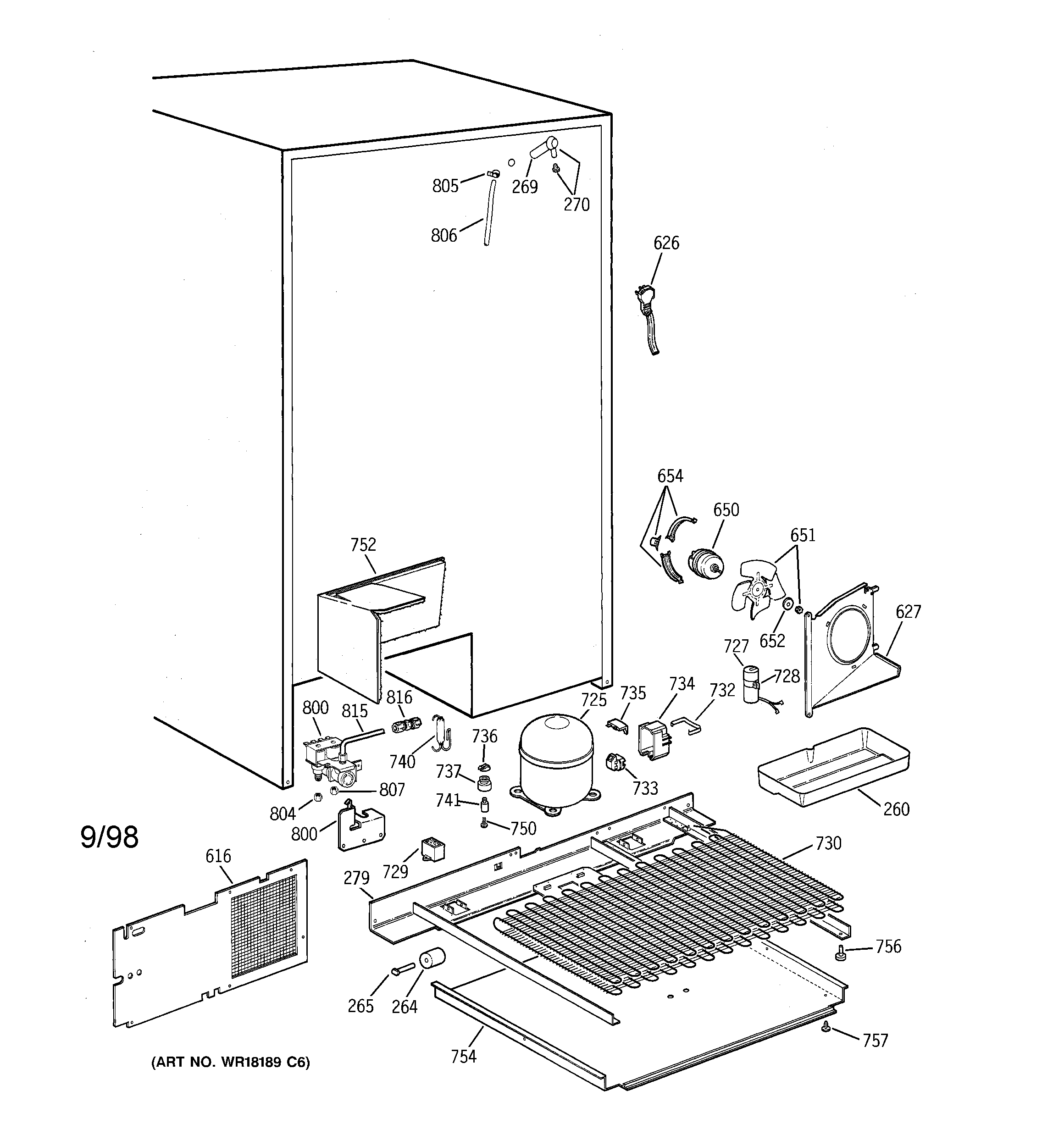 GE TFK28ZRBAAA unit parts diagram