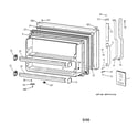 GE TBX18GABLRAA freezer door diagram
