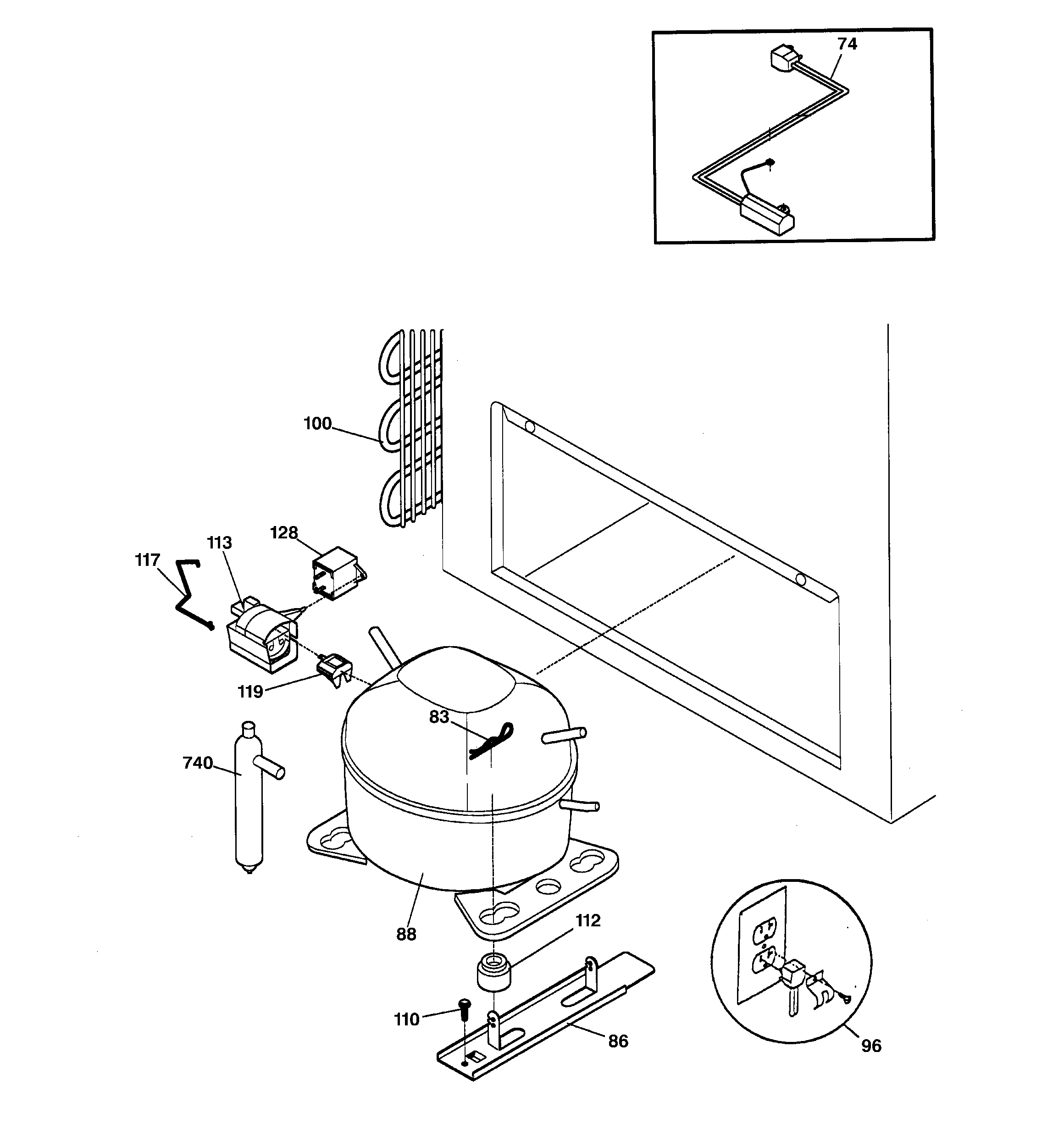 GE FCM15DAAWH system diagram
