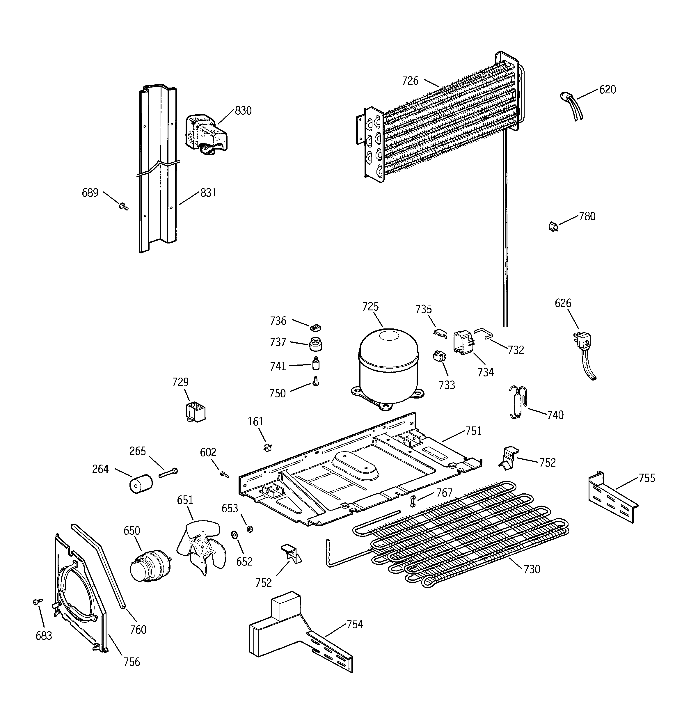 GE TBX21AABLRAA unit parts diagram
