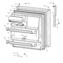 GE TBX18AABLRAA fresh food door diagram