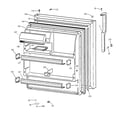 GE TBX18JABKRBB fresh food door diagram
