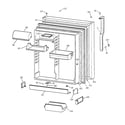GE TBX19ZIBKRAA fresh food door diagram
