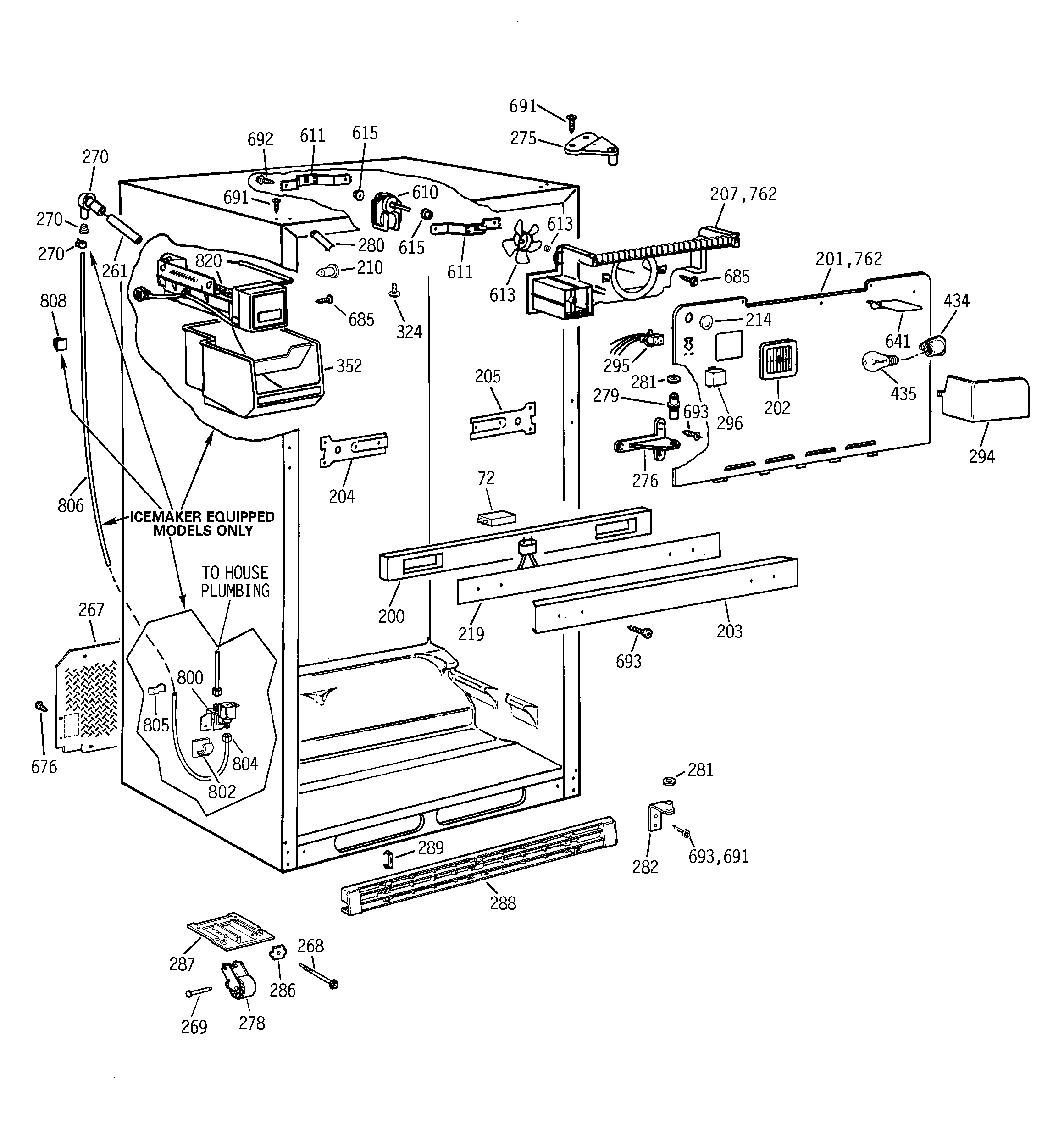GE TBX19ZIBKRWW cabinet diagram