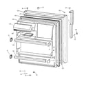 GE TBH18IABFRAA fresh food door diagram