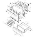 GE JBP66WY5 door & drawer parts diagram