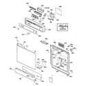 GE GSC3400ZZ0BL escutcheon & door assembly diagram