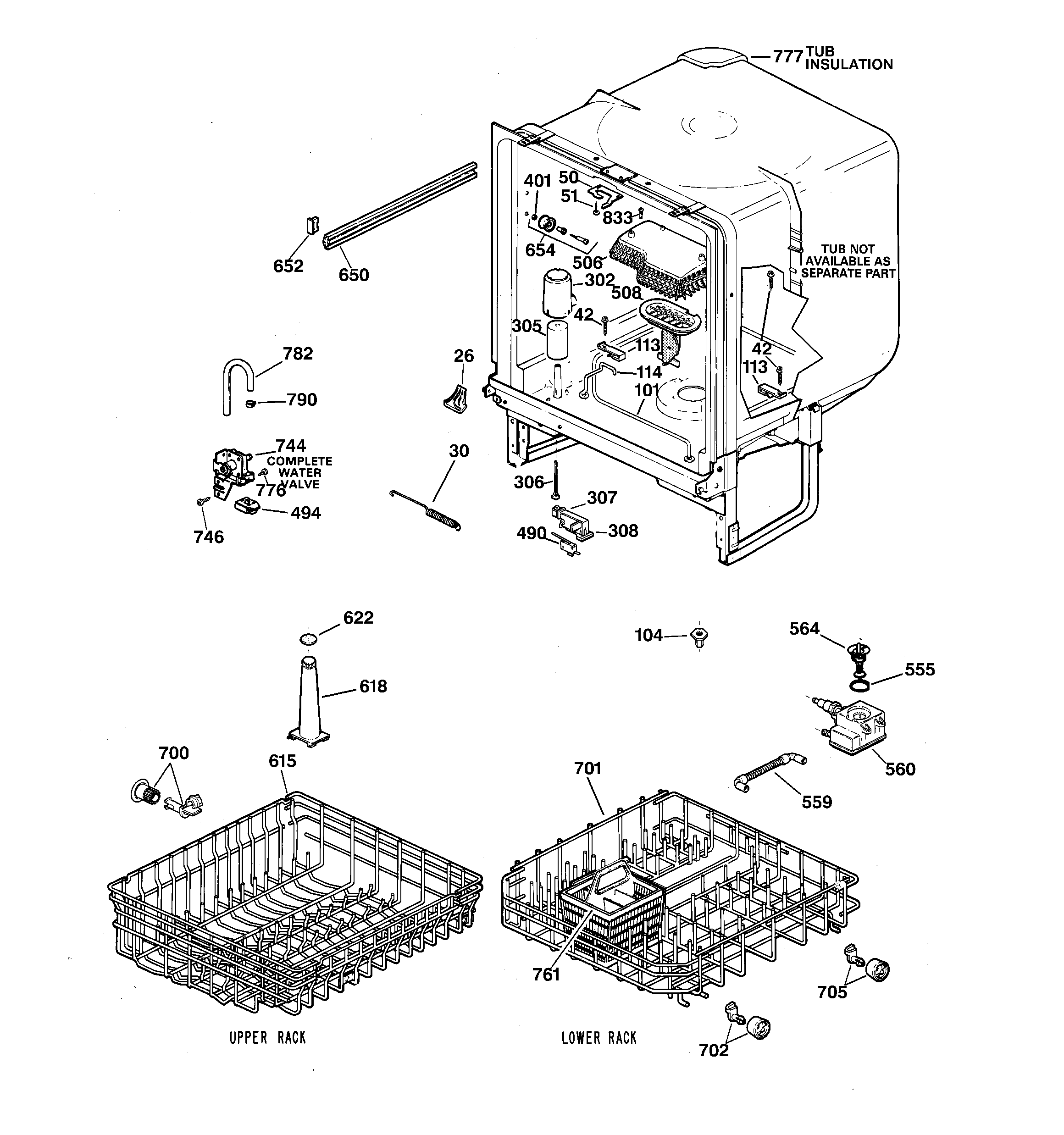 GE GSC3400ZZ0BL body parts diagram