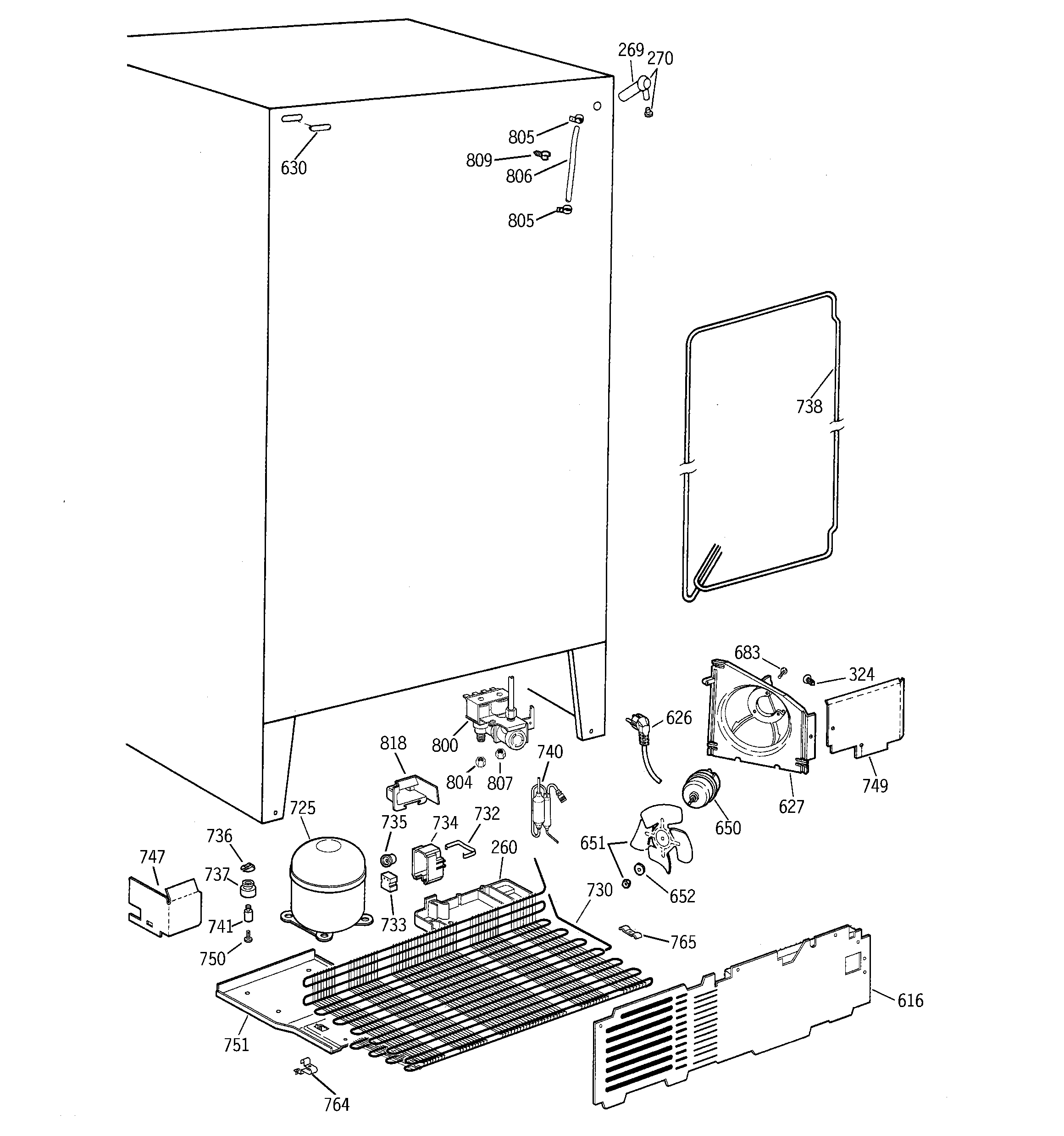 GE TFX22QRBBAA unit parts diagram