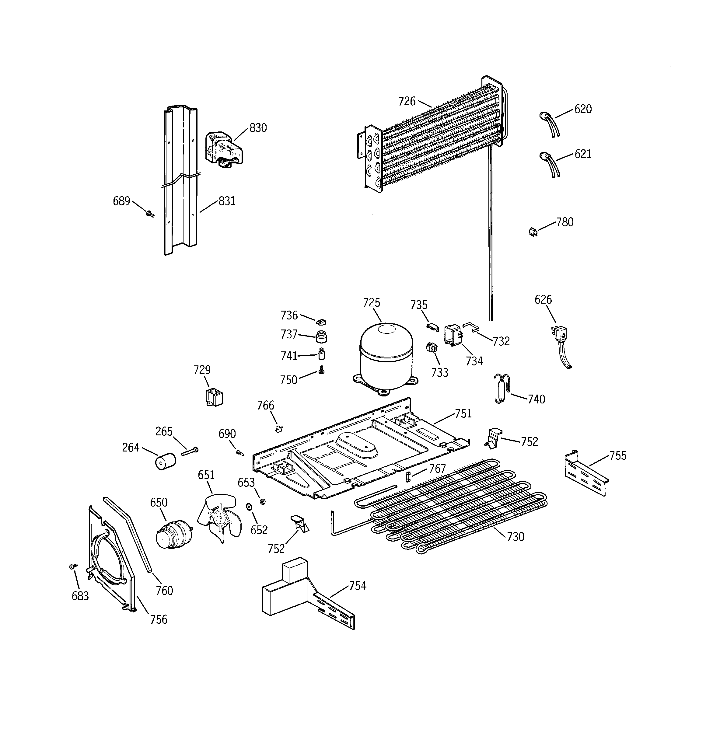 GE TBG18JABPRAA unit parts diagram
