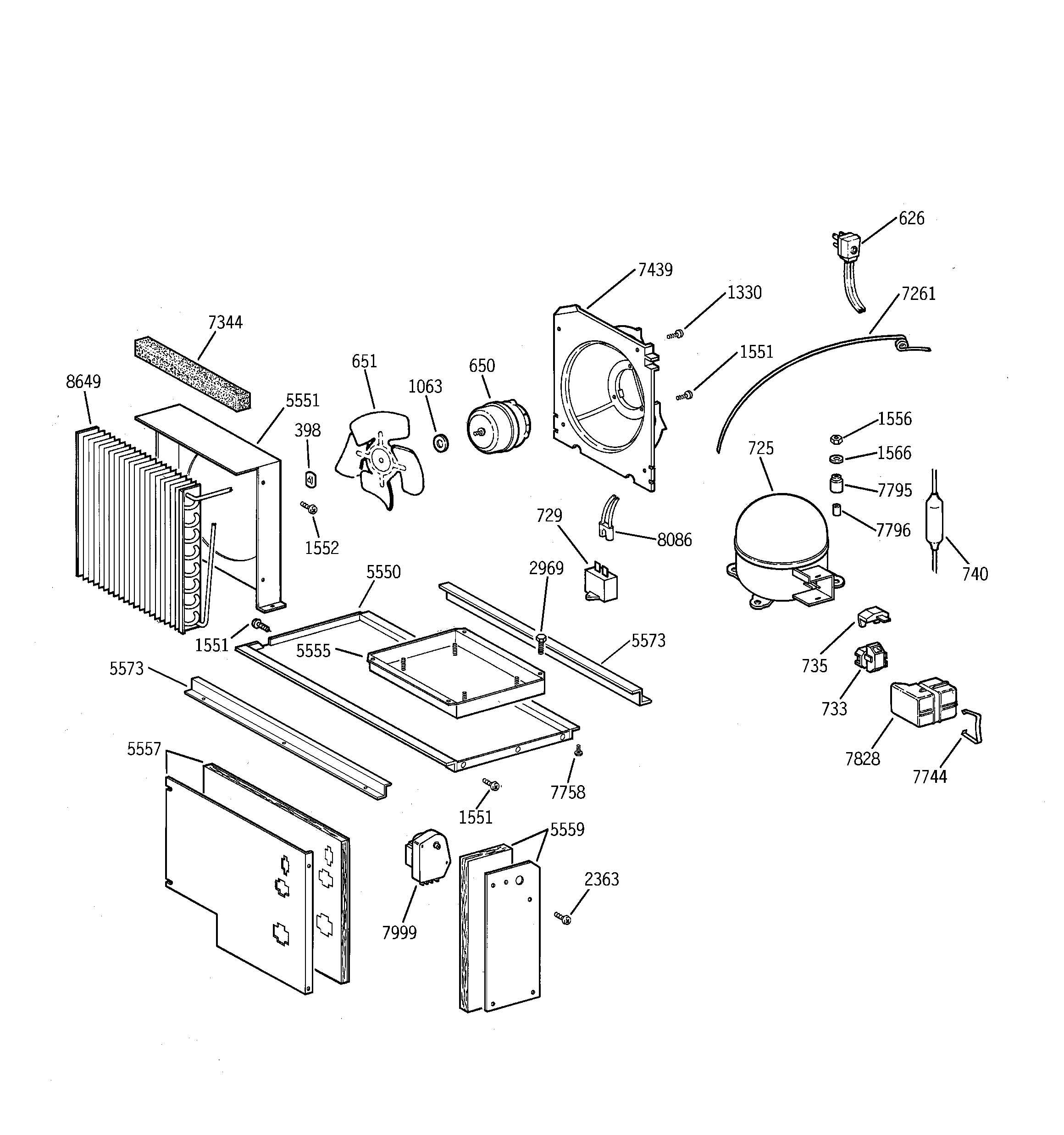 GE ZISS48NAASS unit parts diagram