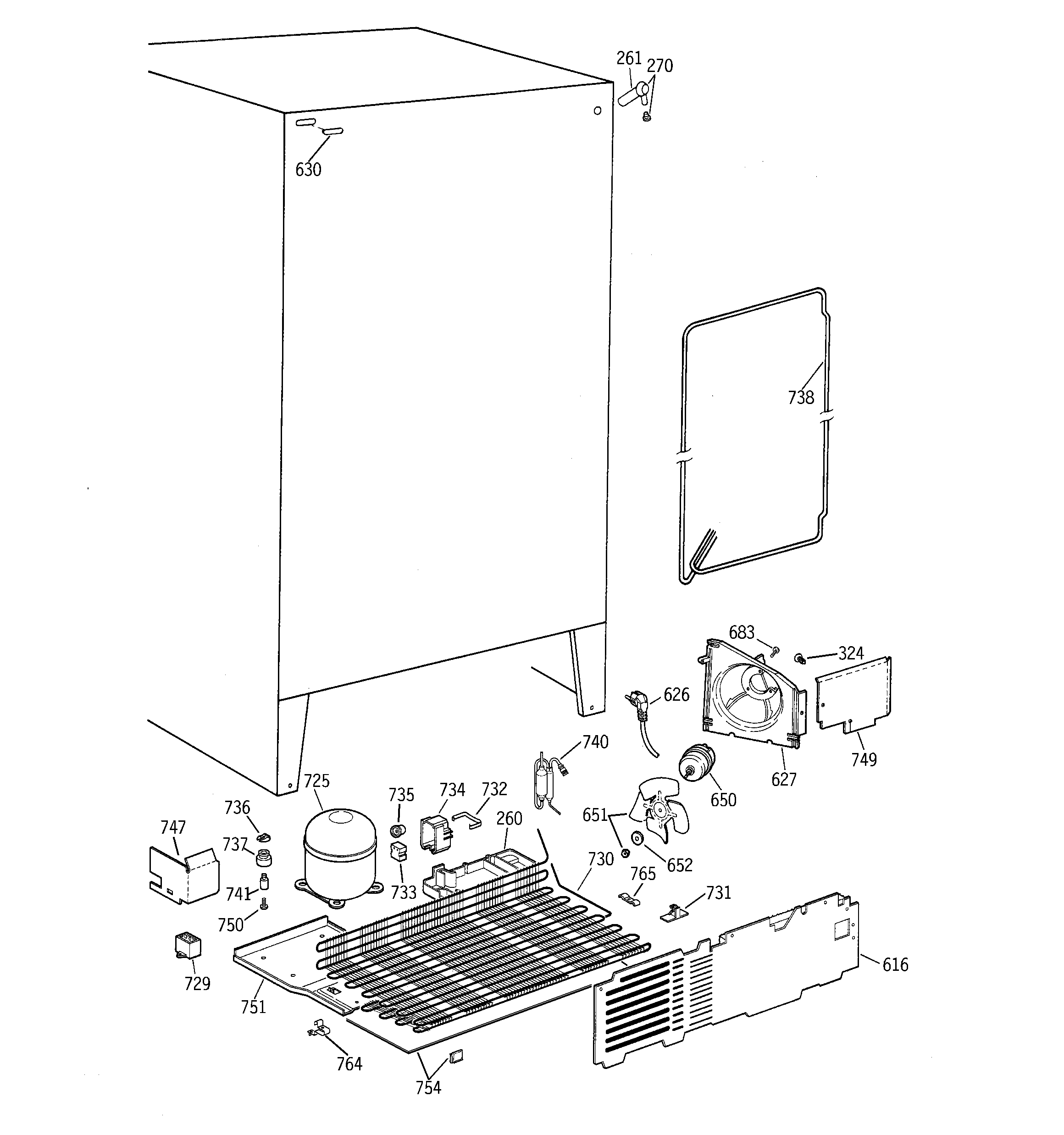 GE TFG20JABBWW unit parts diagram