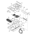 GE JP930WA1WW cooktop diagram