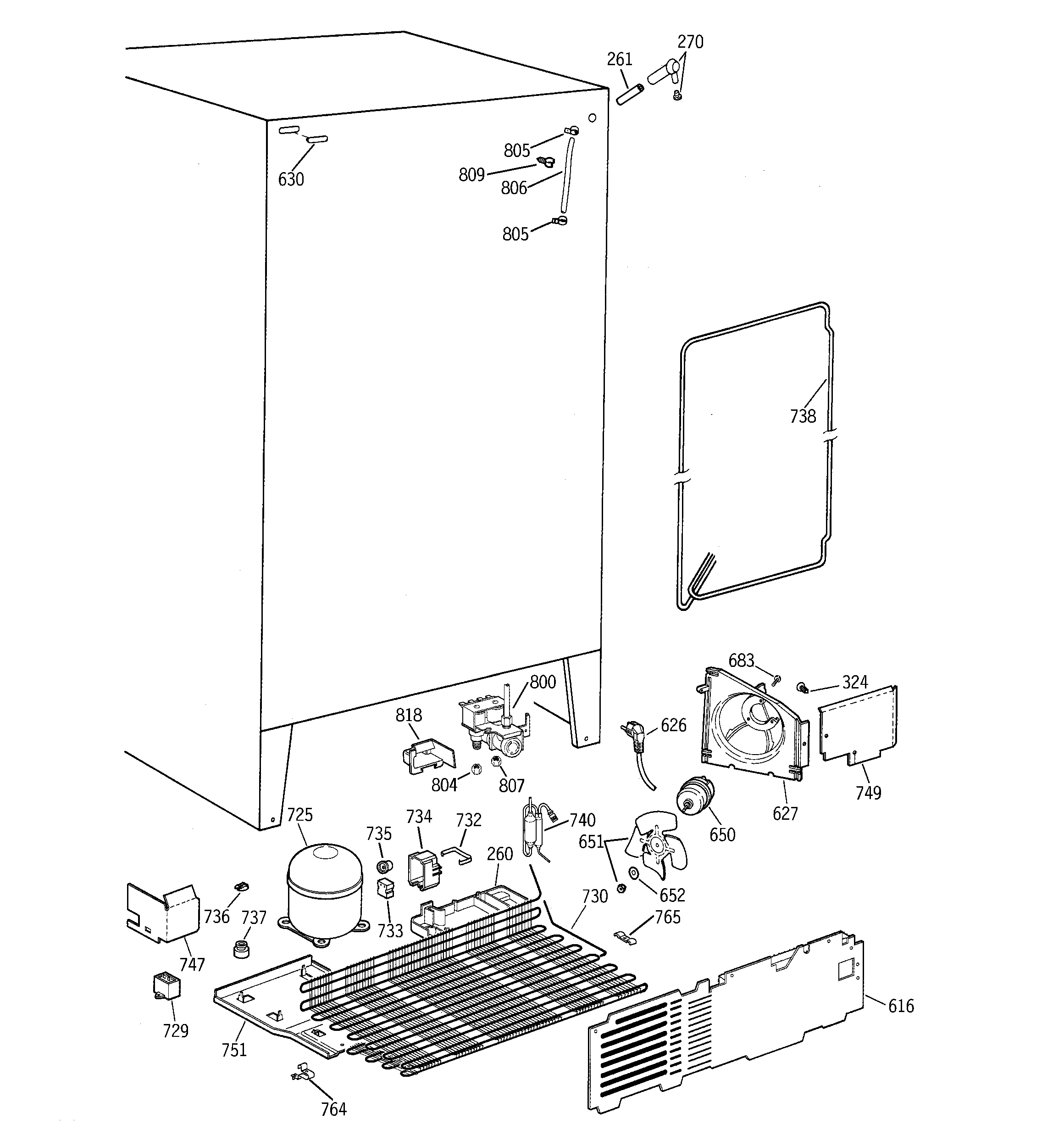 GE TPX21BRBBWW unit parts diagram