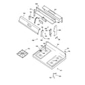 GE JGBS21PEA3AD control panel & cooktop diagram