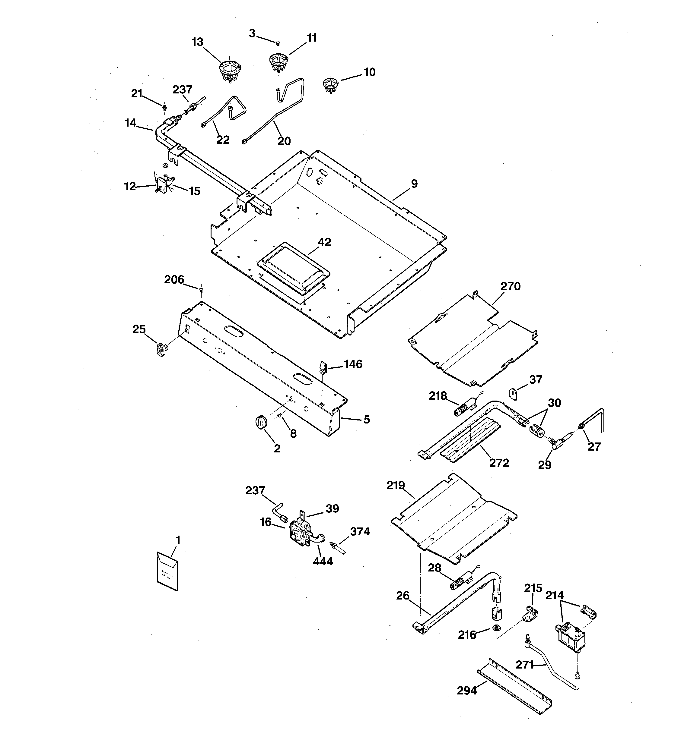 GE JGBP85AEA2AA gas burner parts diagram