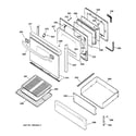 GE JGBP85WEA2WW door & drawer parts diagram
