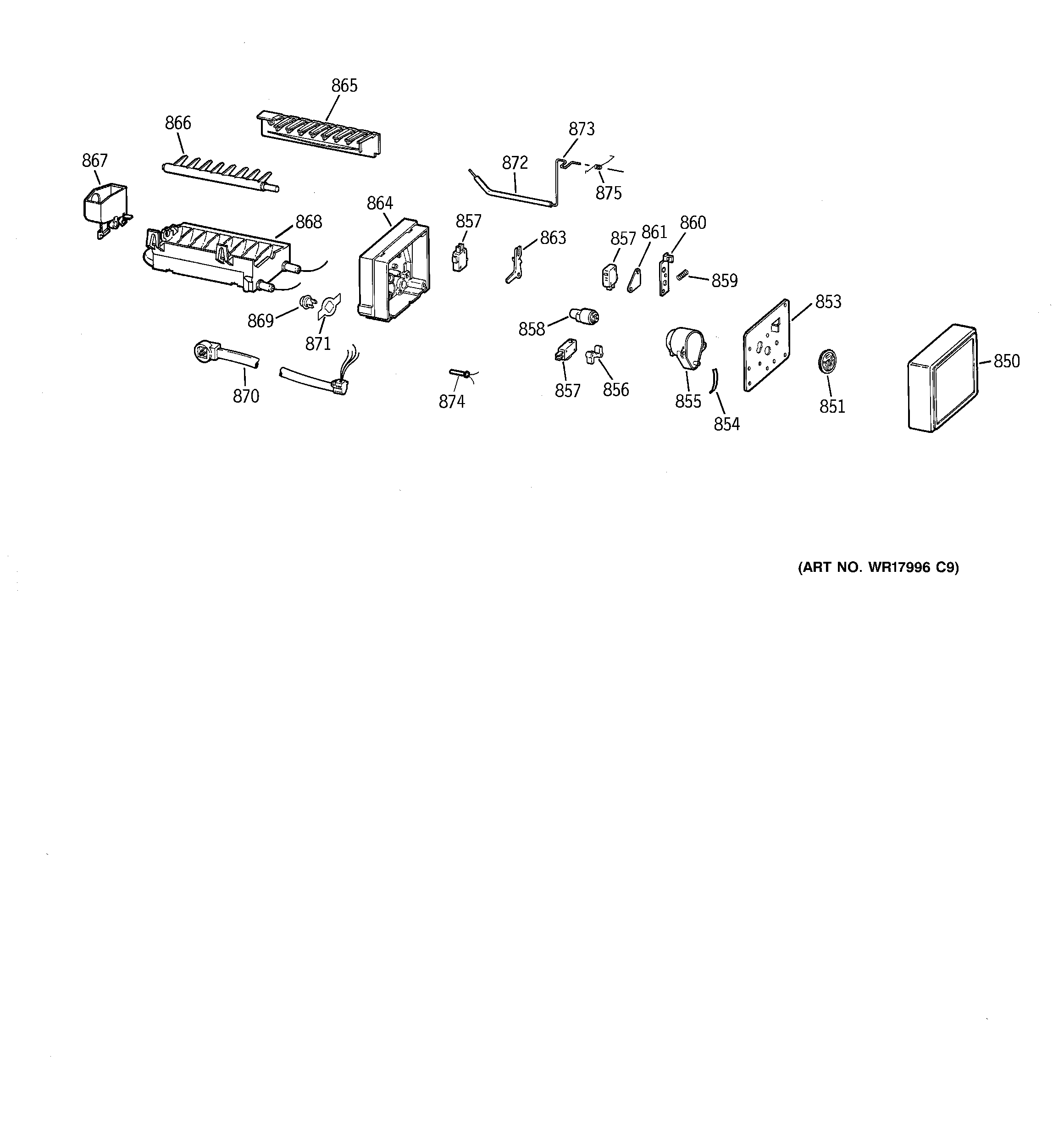 GE TRX22PPBABS icemaker wr30x0327 diagram