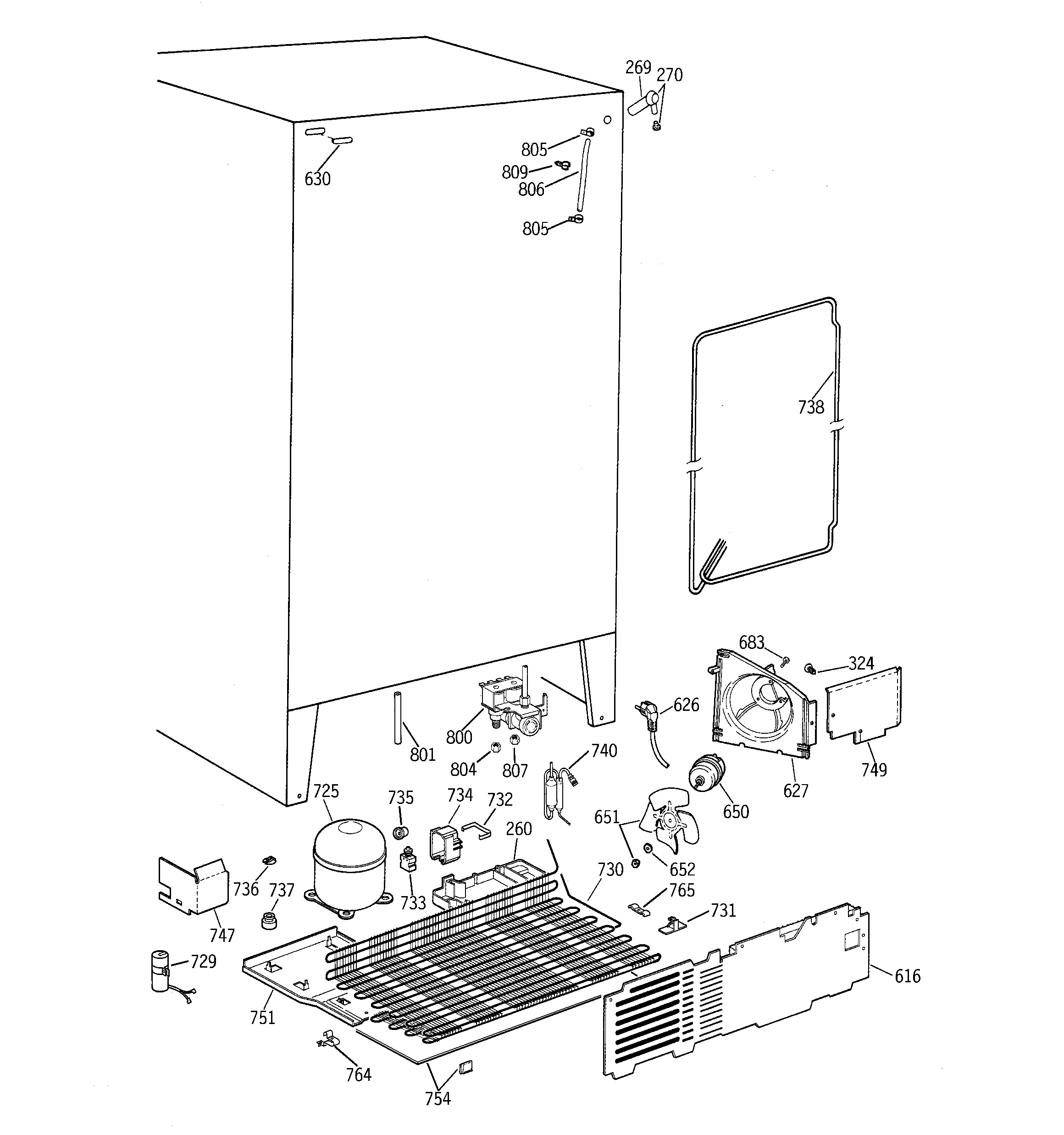 GE TPG21PRBBBB unit parts diagram