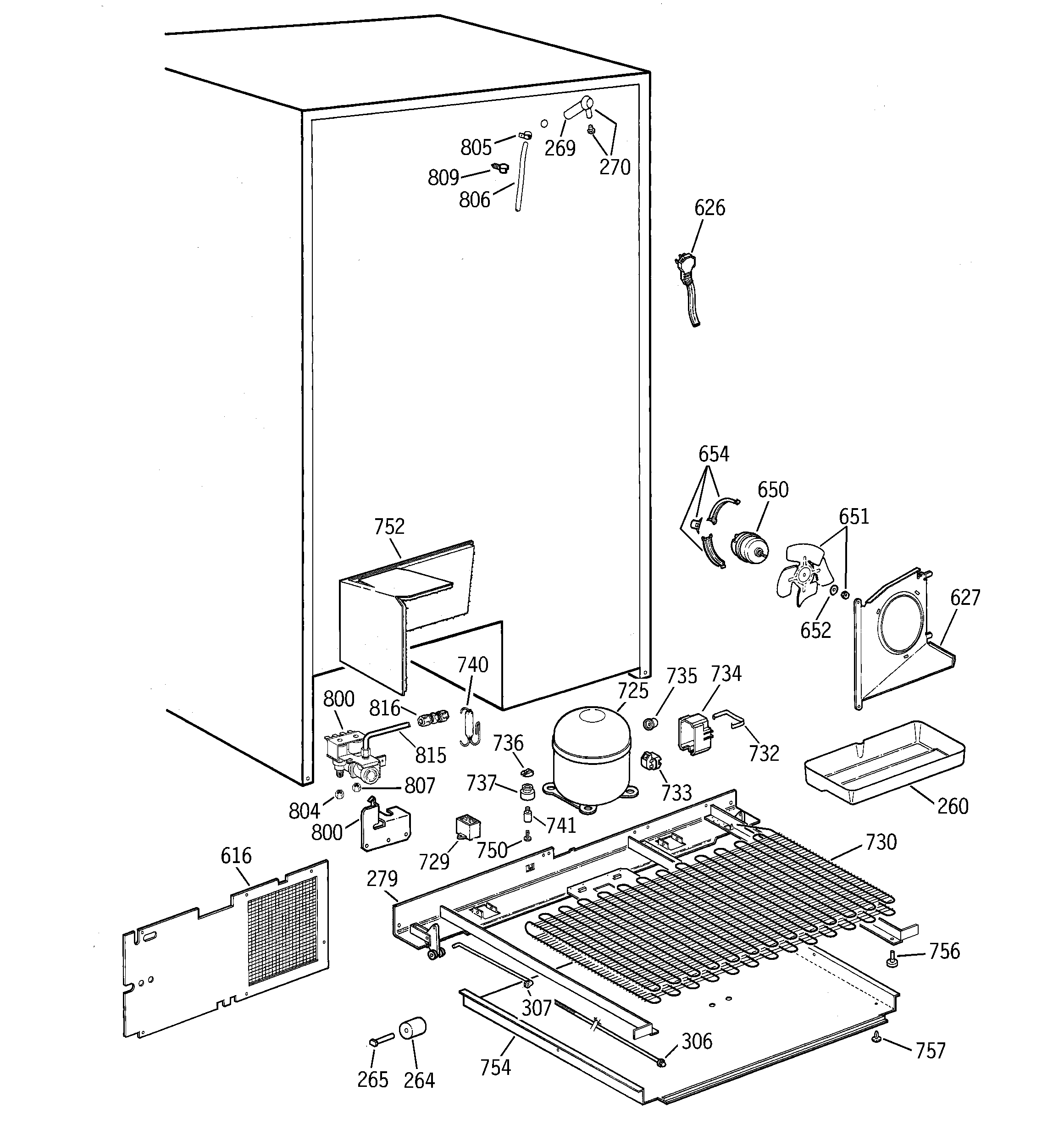 GE TPG24PFBBBB unit parts diagram