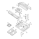 GE JGBP35GXA2WW control panel & cooktop diagram