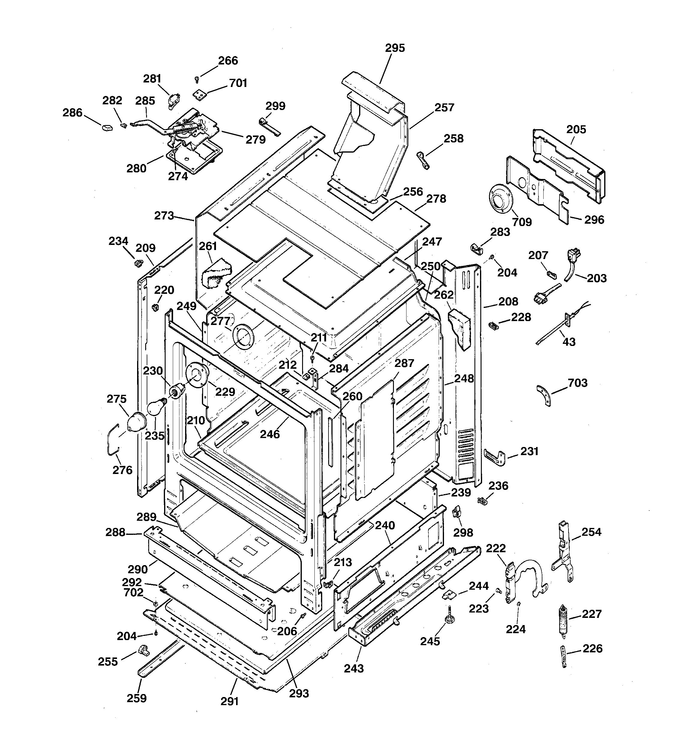 GE JGBP35GRA2WW body parts diagram