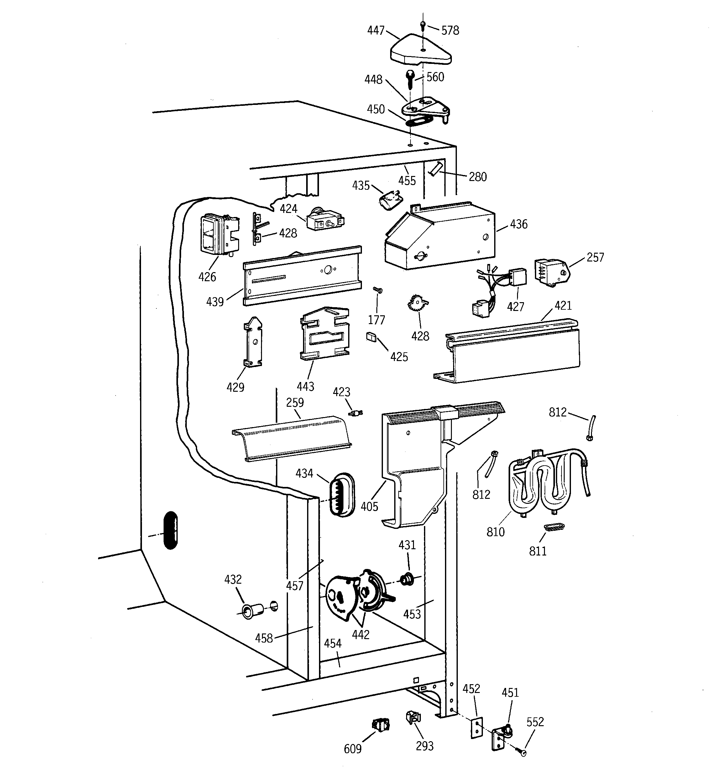 GE TFT20JRBBAA fresh food section diagram