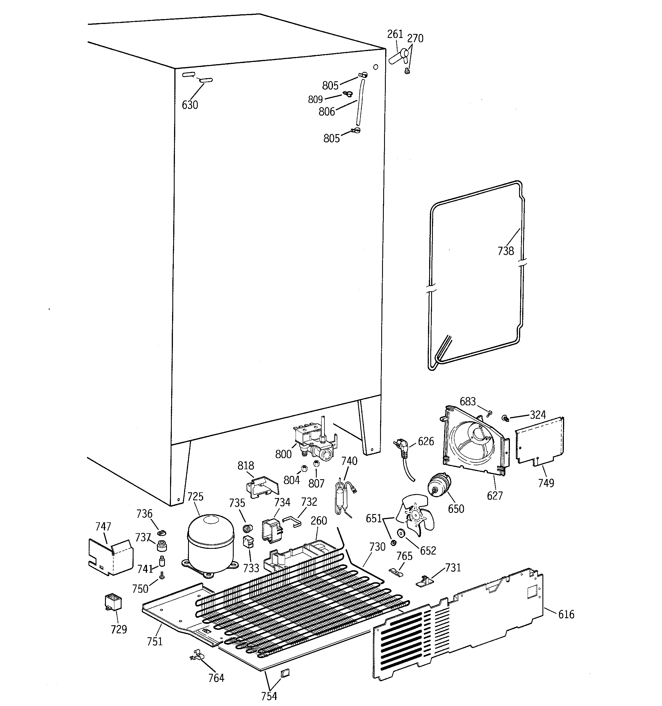 GE TFT20JRBBAA unit parts diagram