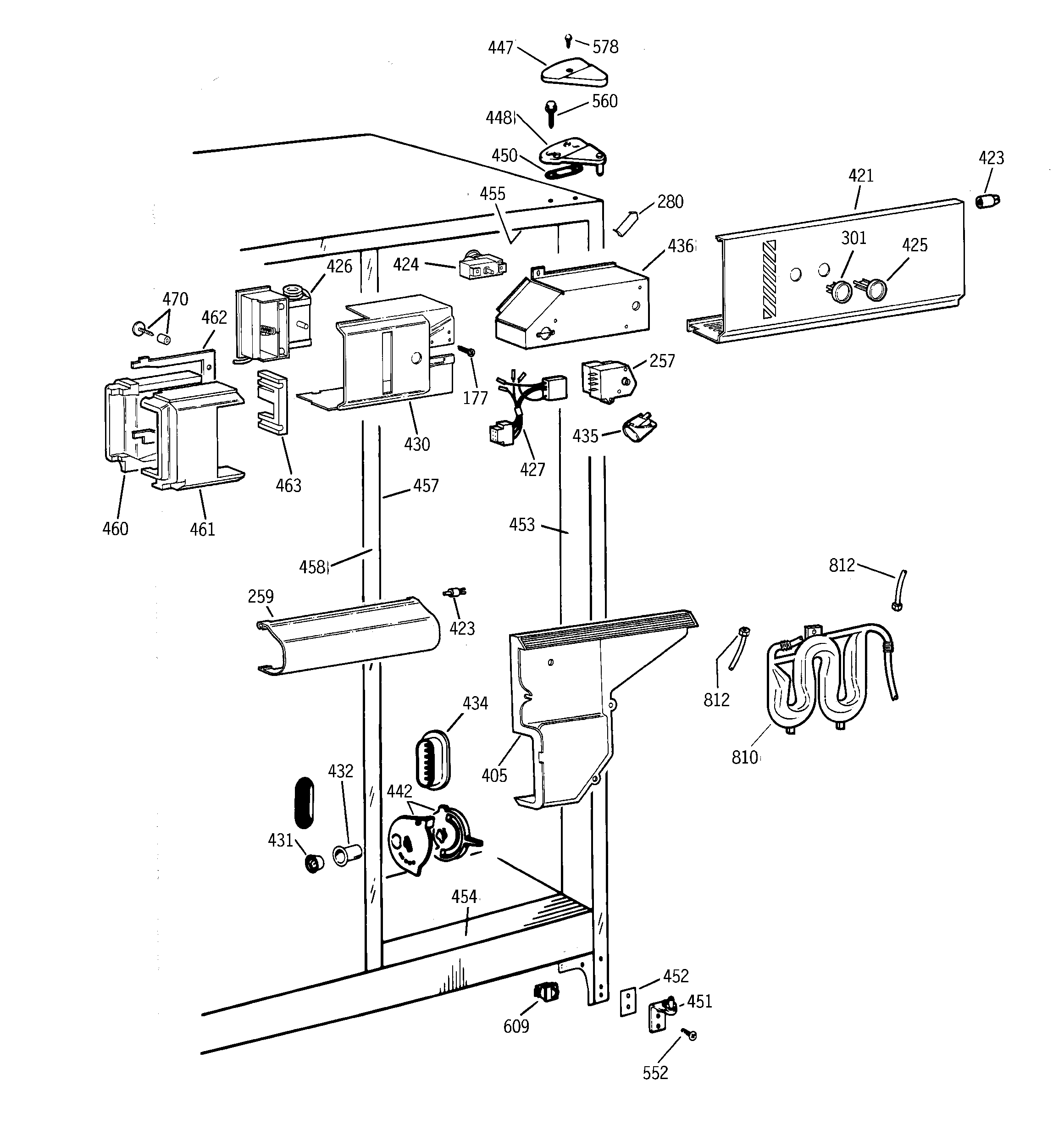 GE TFZ22PRBBWW fresh food section diagram