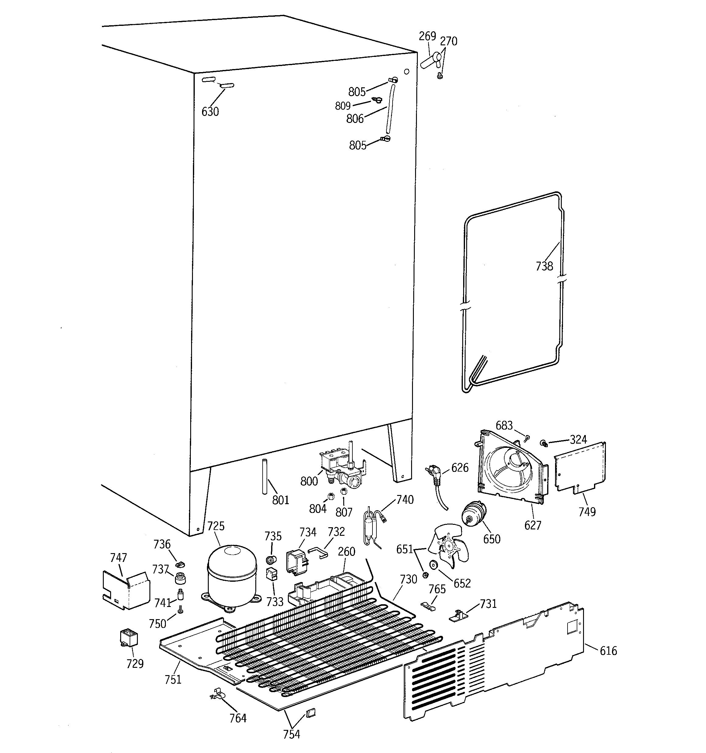 GE TFZ22PRBBWW unit parts diagram