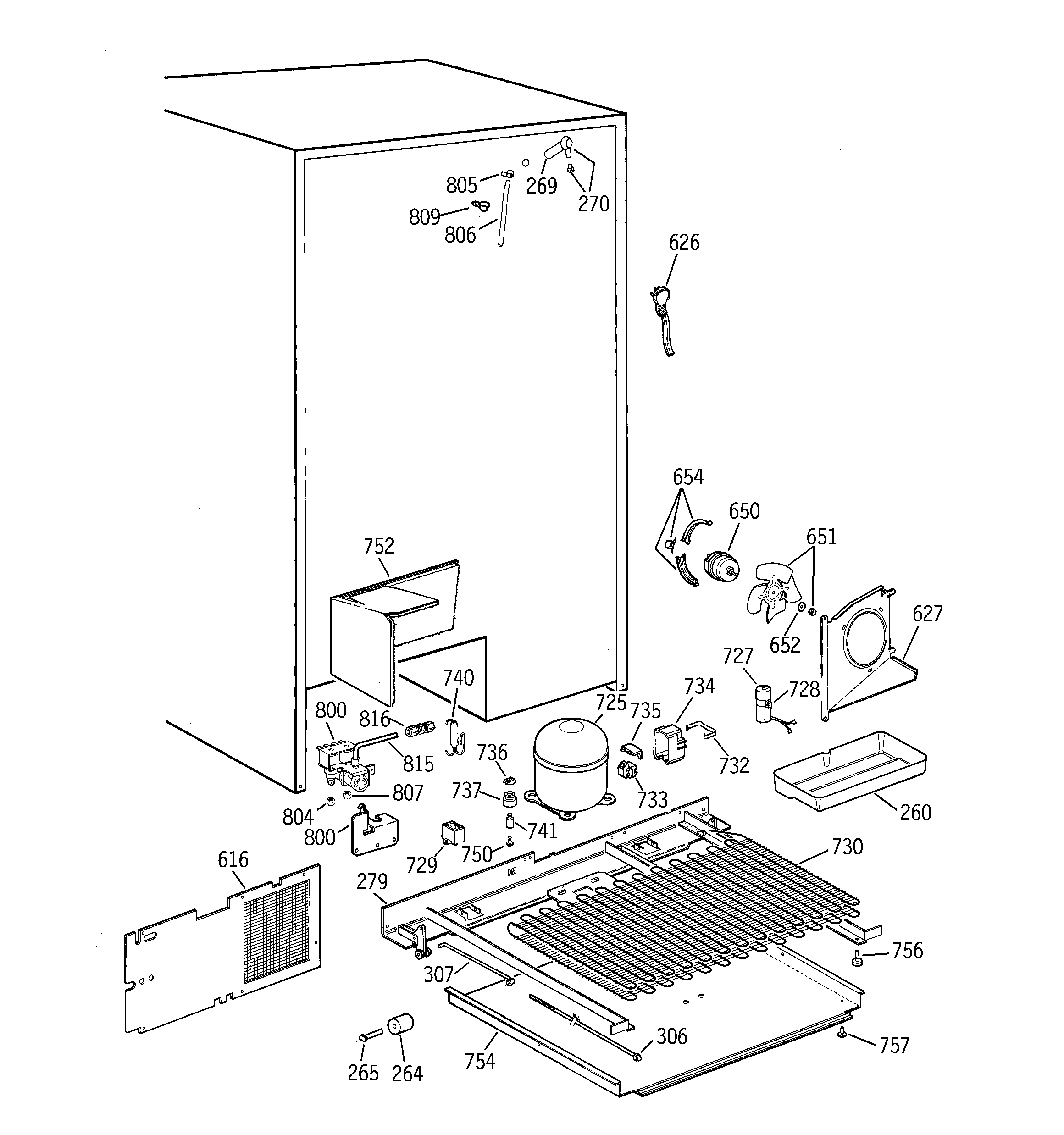 GE TPK24PRBBAA unit parts diagram