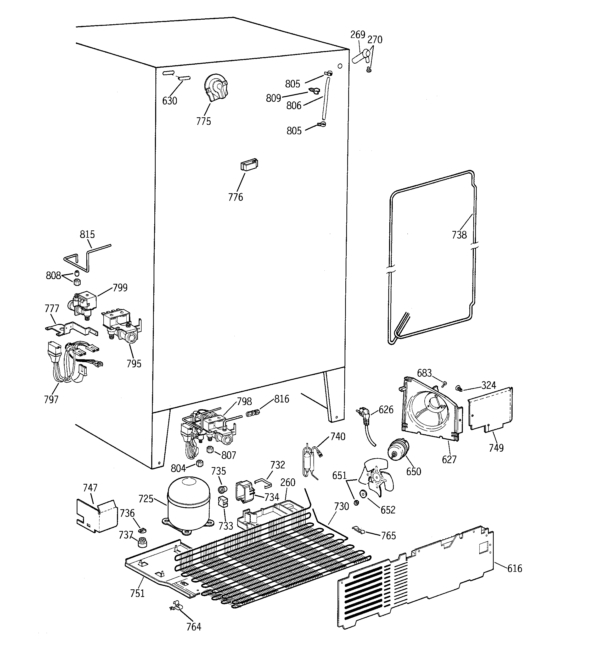 GE TFX27ZPBABB unit parts diagram