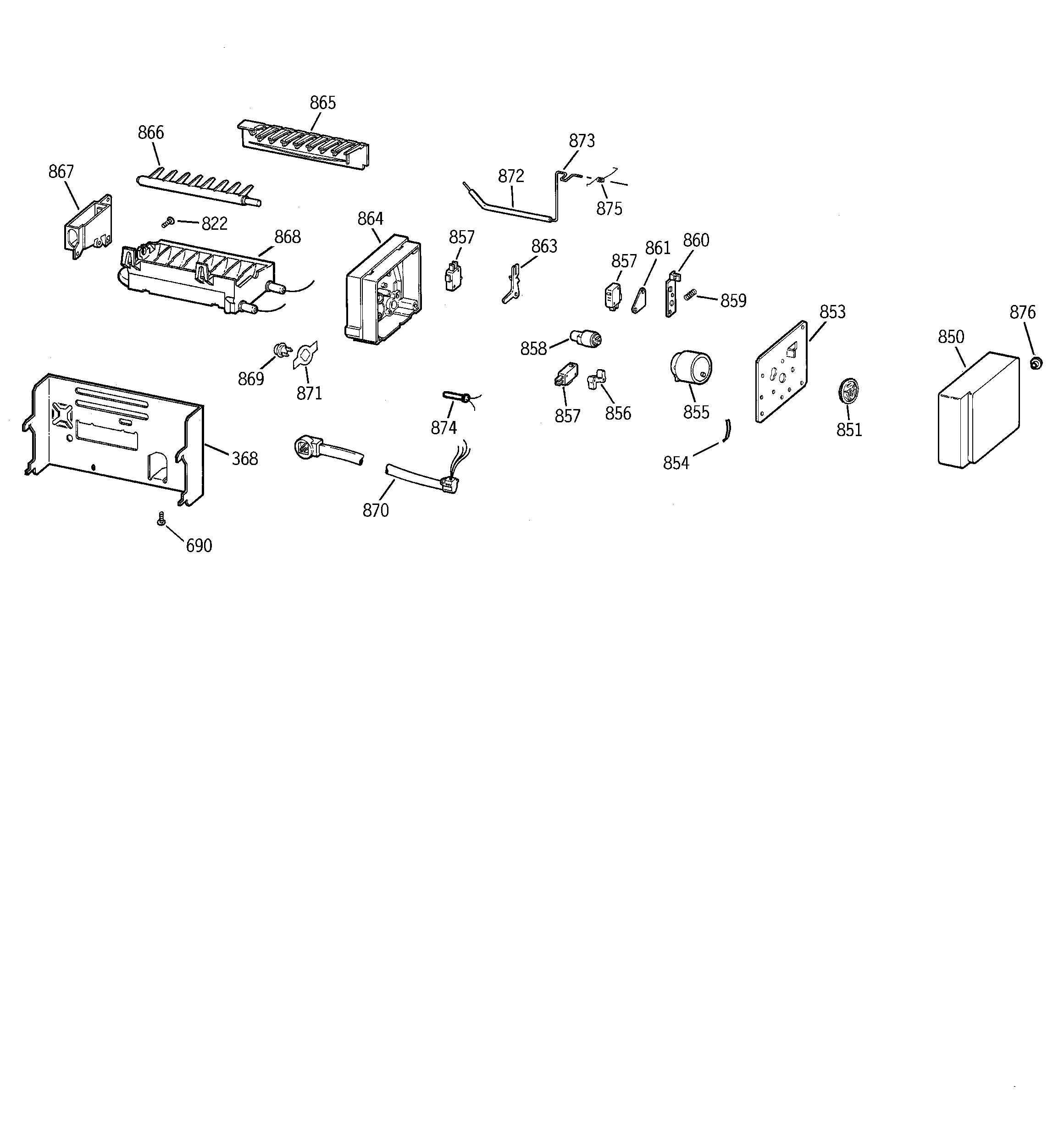 GE TFT28PFBBWW icemaker wr30x0328 diagram