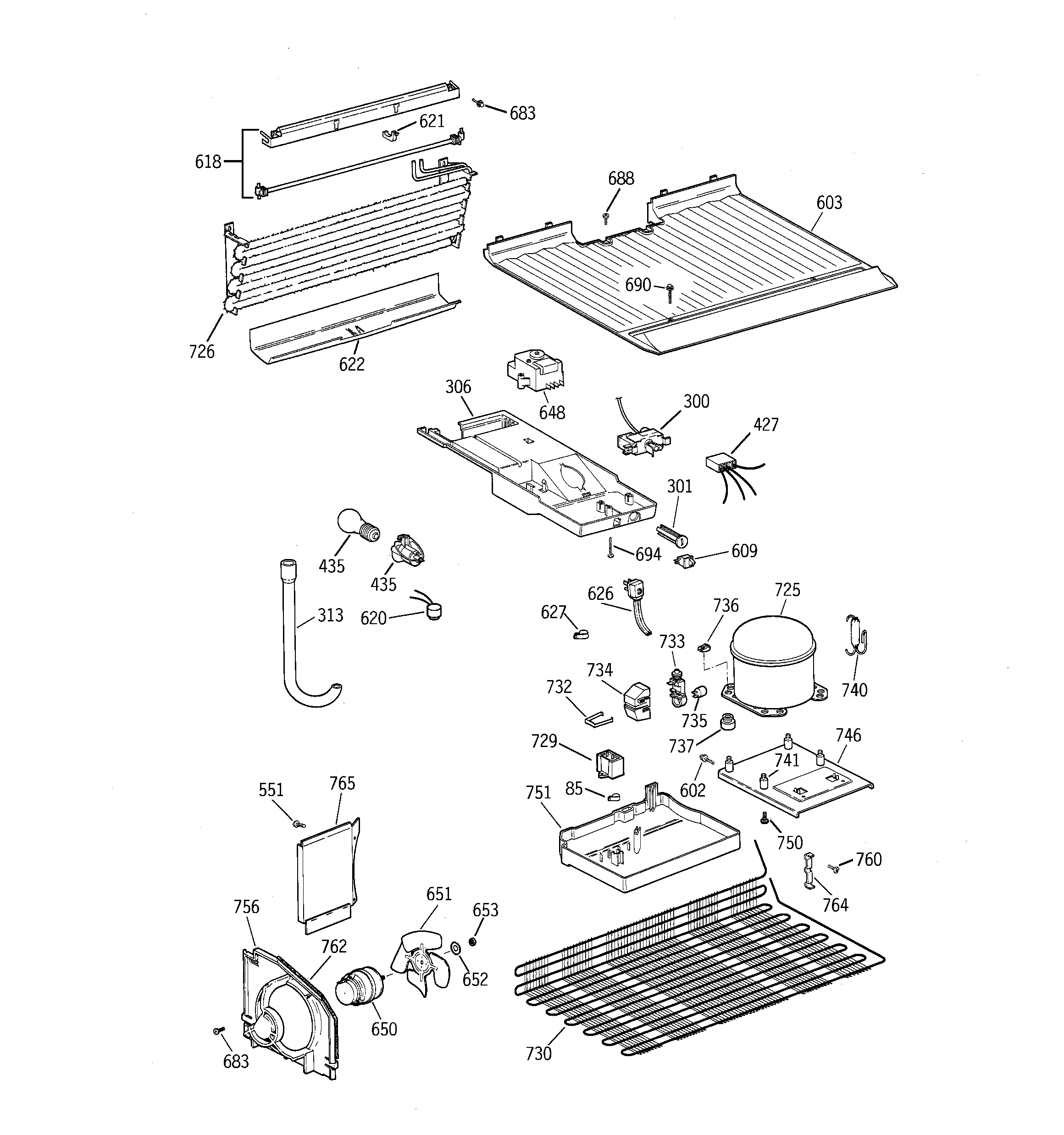 GE TBH16SSBLRAA unit parts diagram