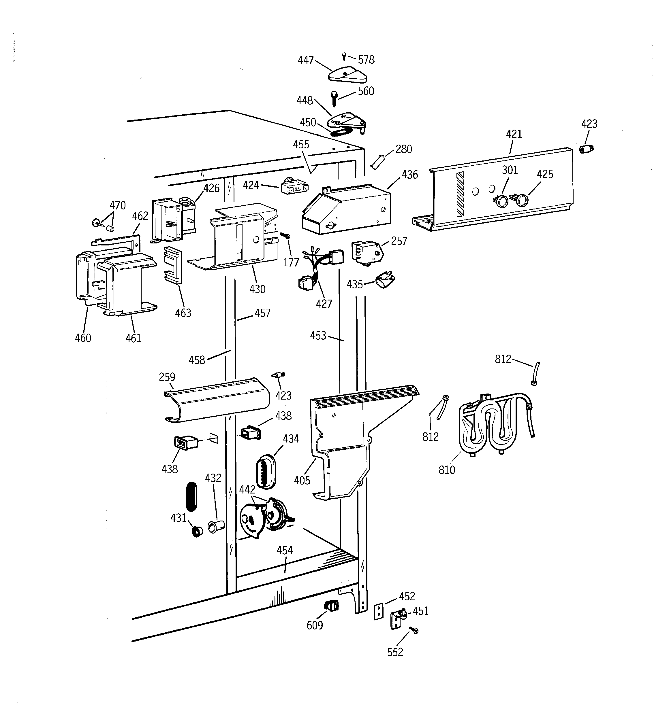 GE TFG27PRBBWW fresh food section diagram