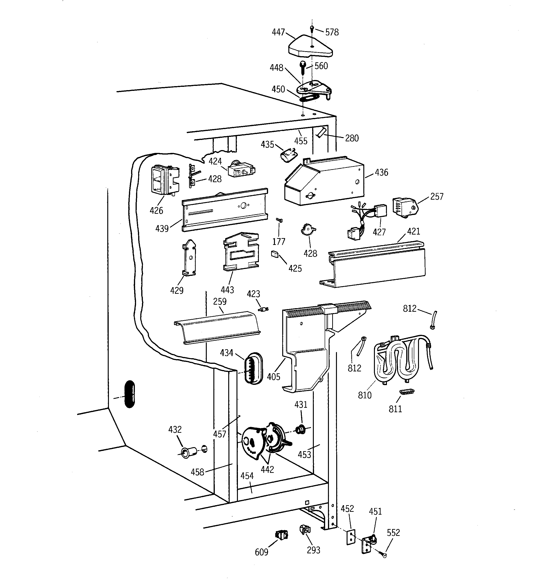 GE TFT20JRBCAA fresh food section diagram