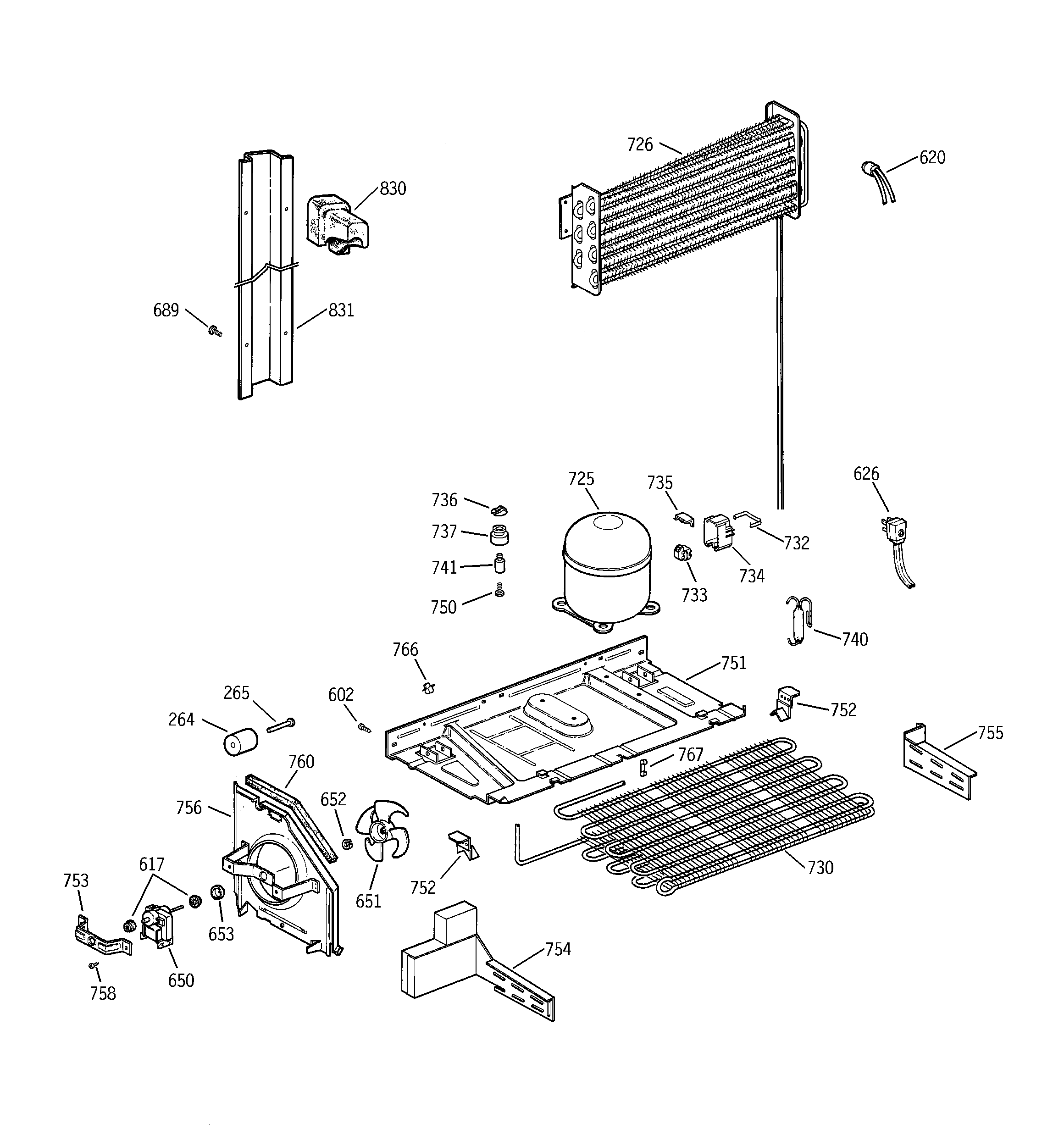 GE TBX19VABRRAA unit parts diagram