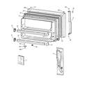 GE TBX18AABQRWW freezer door diagram