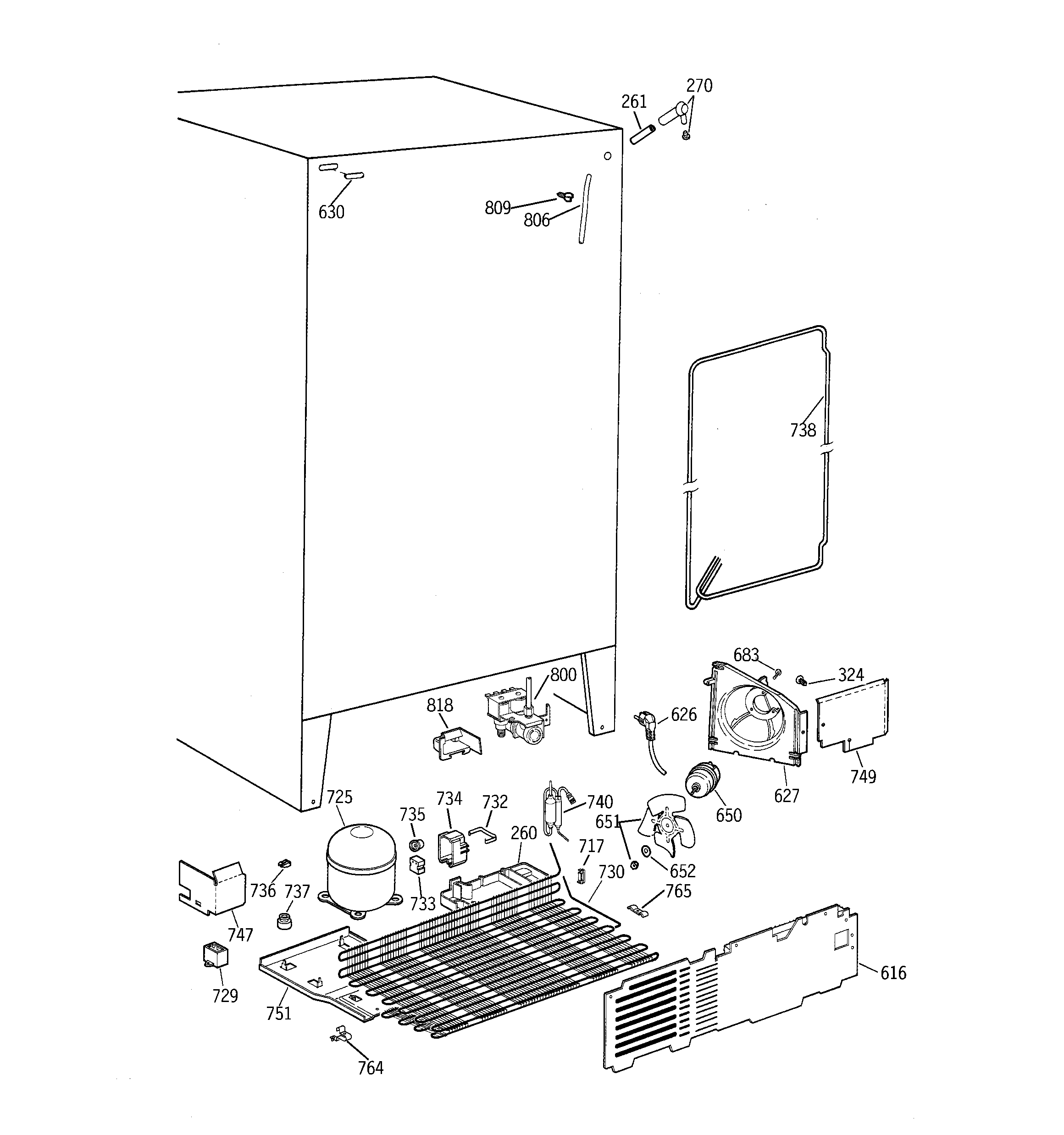GE TPX21PRBCWW unit parts diagram