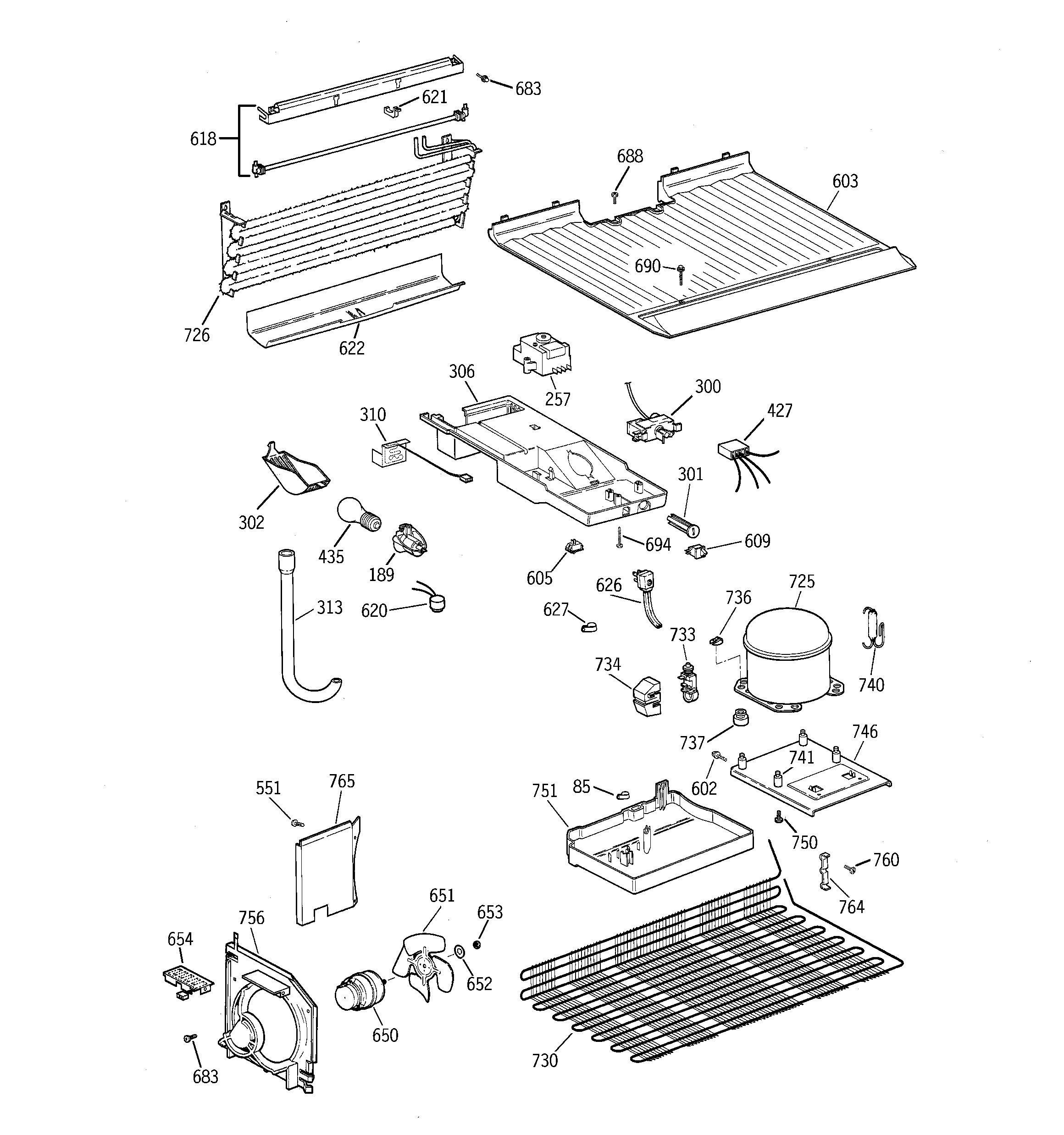 GE TBG14SACCRWW unit parts diagram