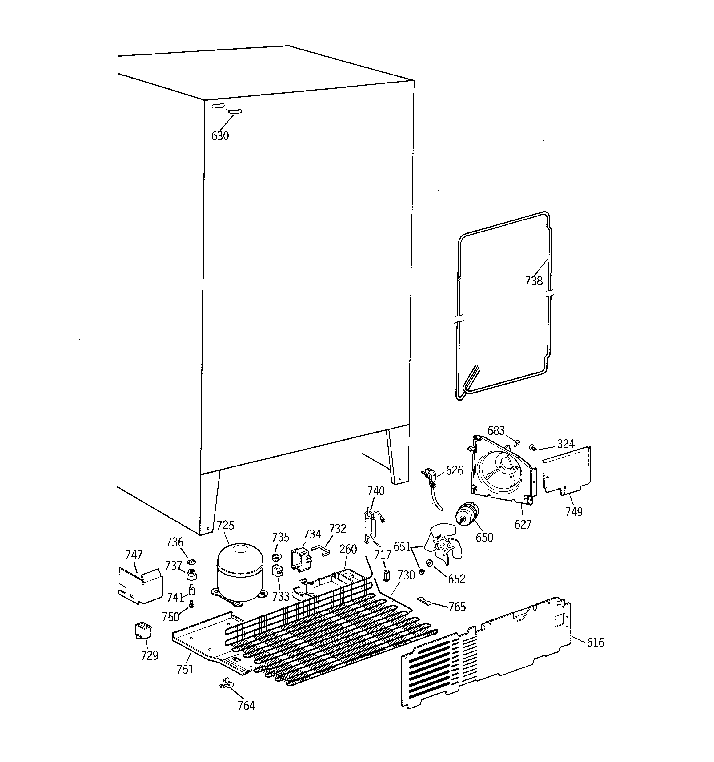 GE TFX22JABCWW unit parts diagram