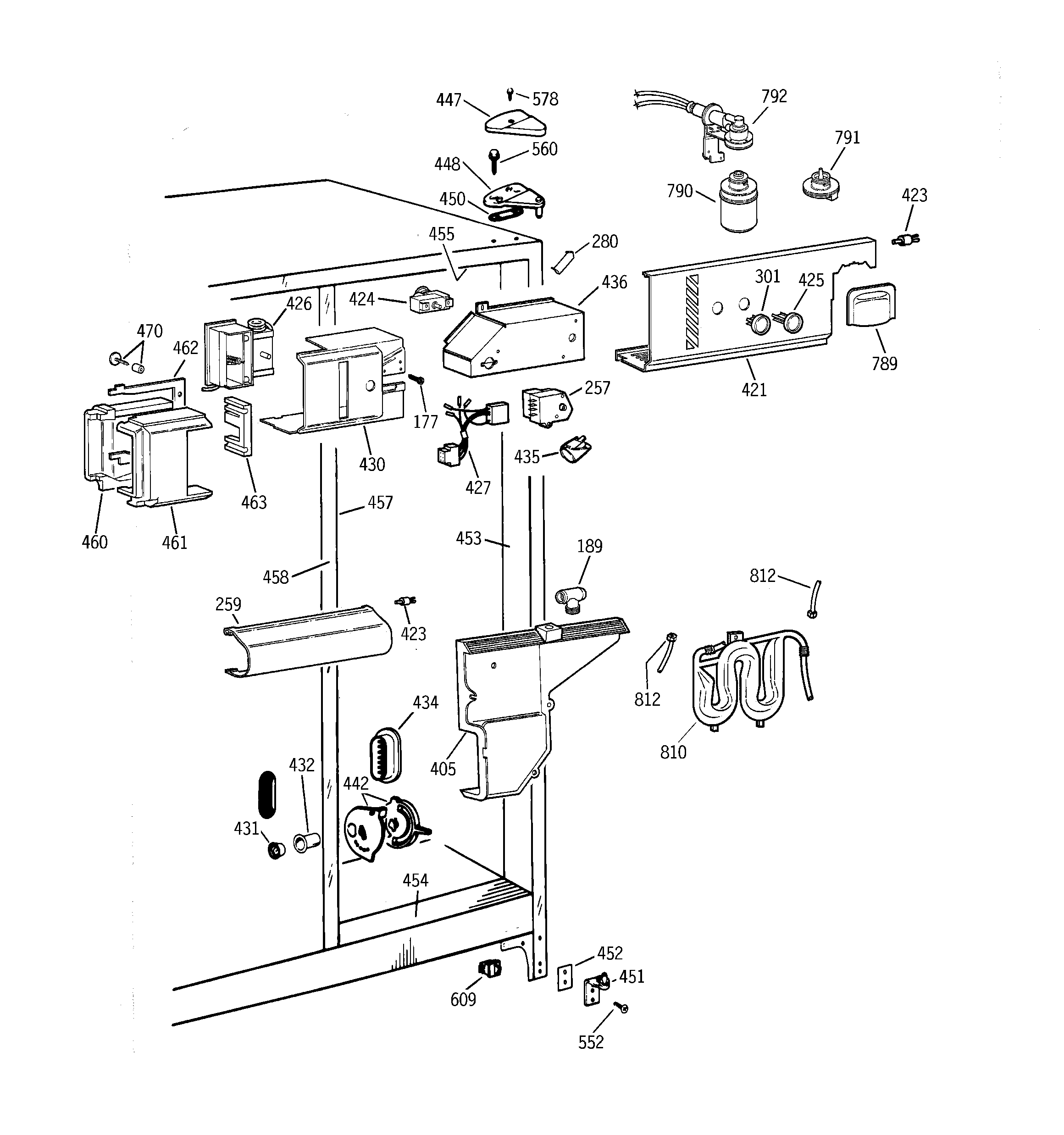 GE TFX22PPBCAA fresh food section diagram