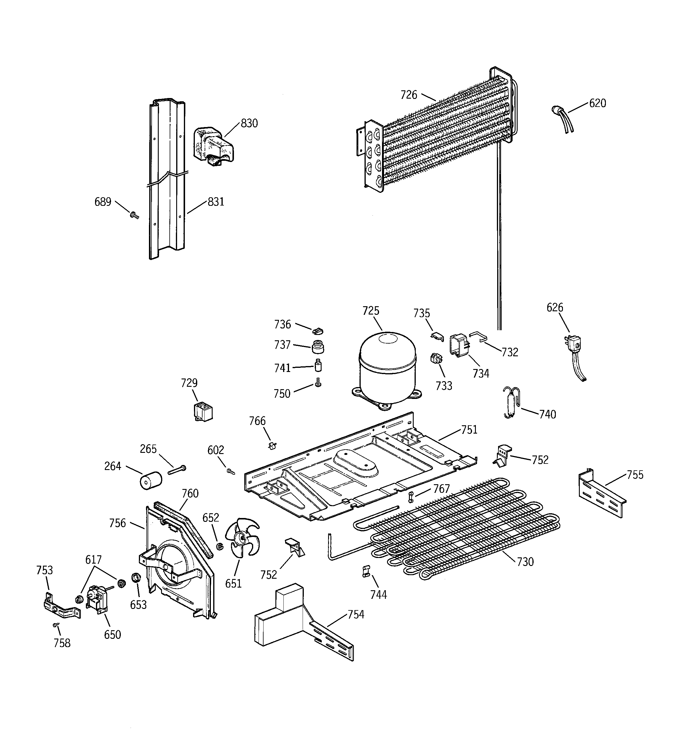 GE TBX22MACBRWW unit parts diagram