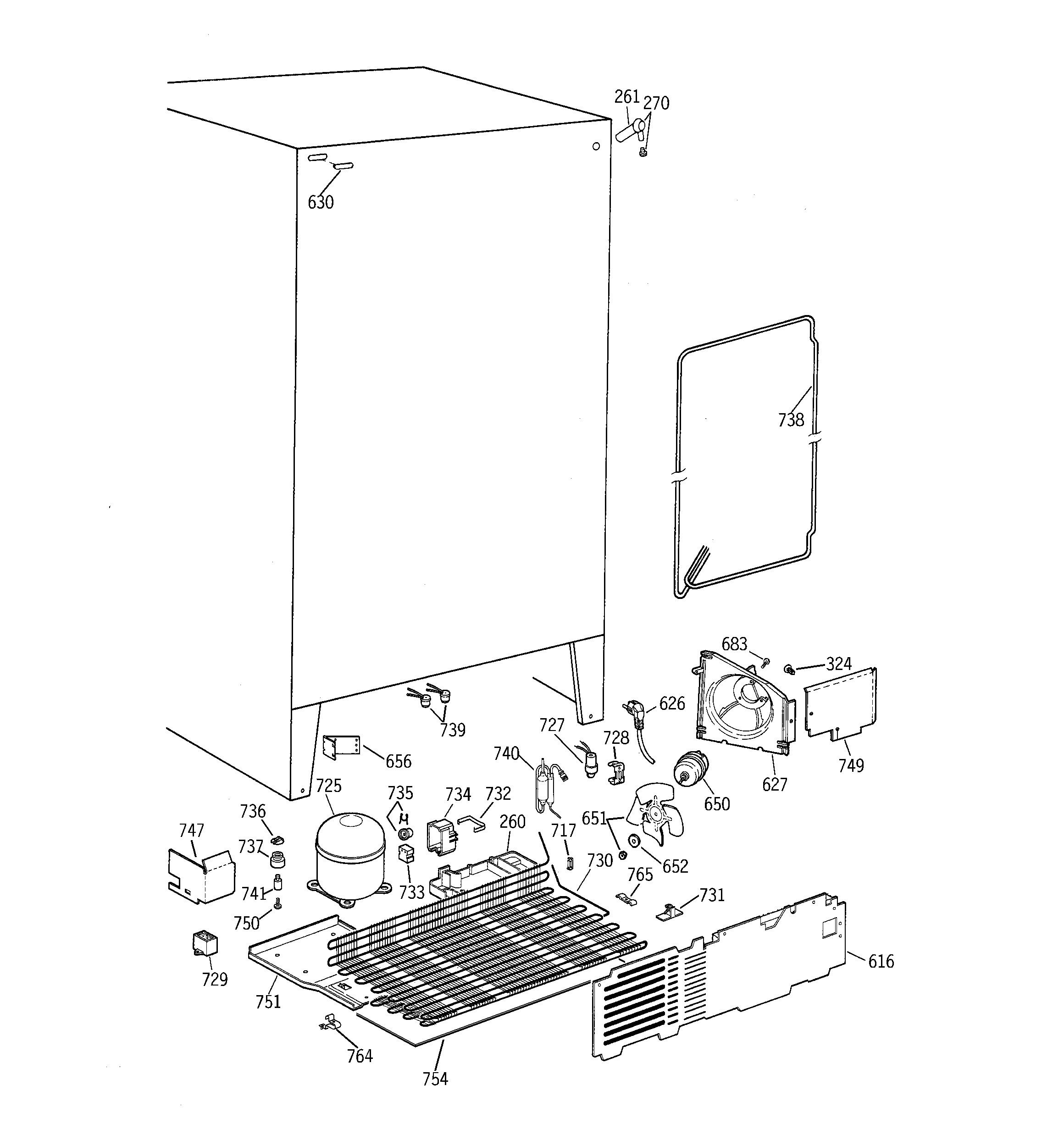 GE TFJ22JABCWW unit parts diagram