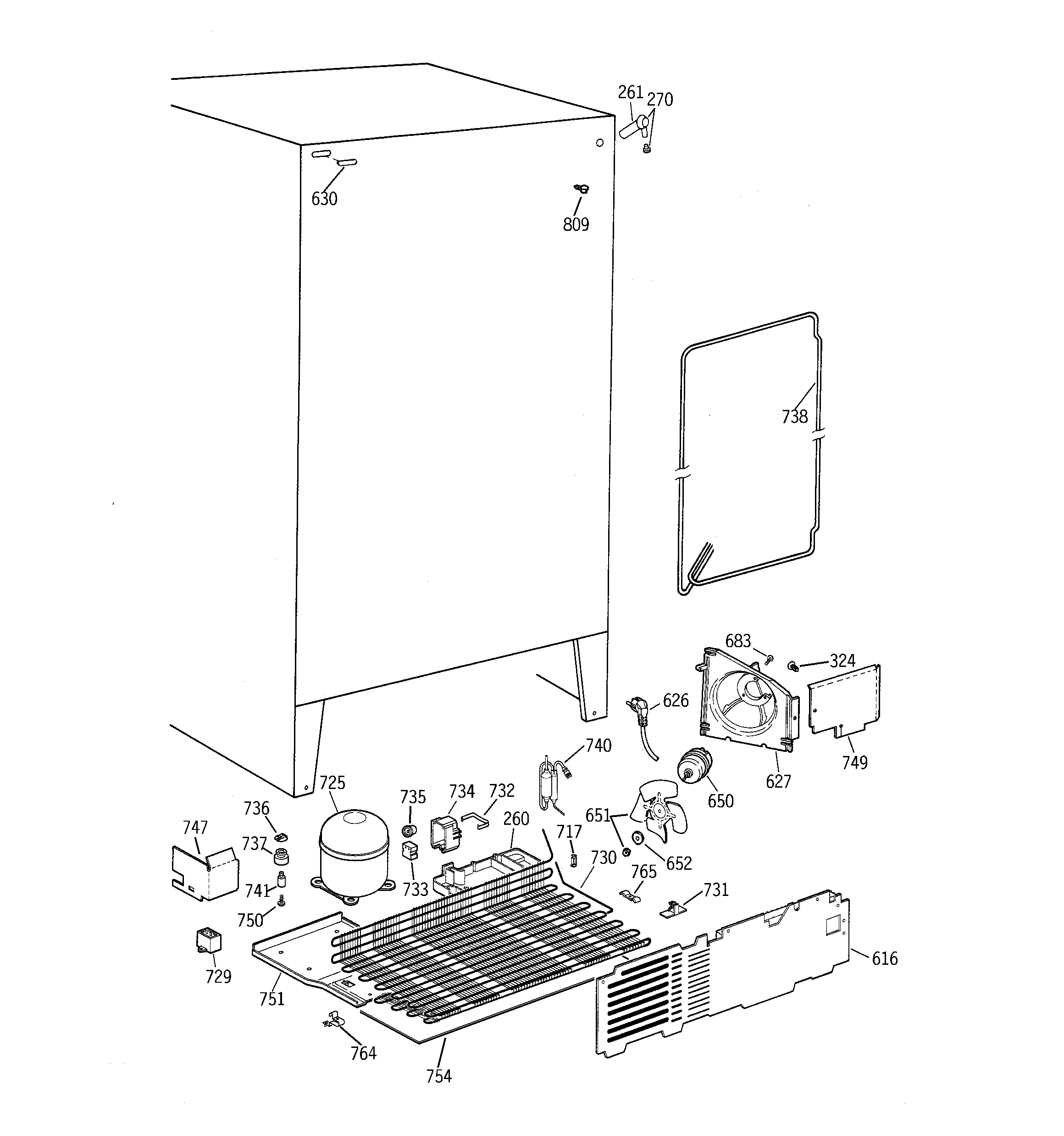 GE TFT22JABCAA unit parts diagram