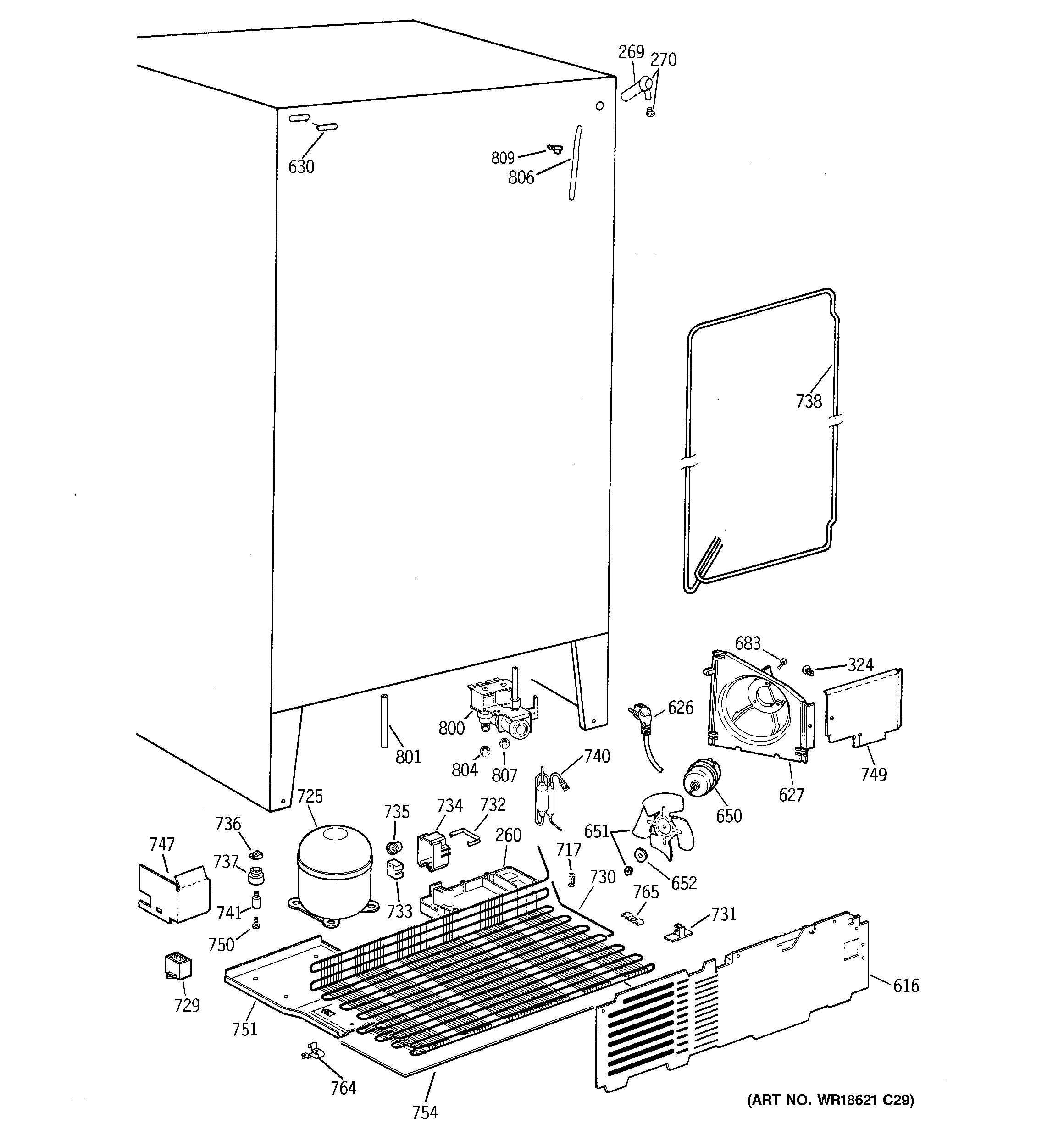 GE TFZ22JRBCWW unit parts diagram